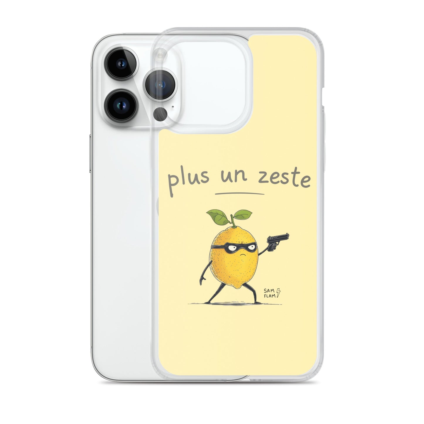 Clear Case for iPhone® "Plus un zeste" - Sam Flam