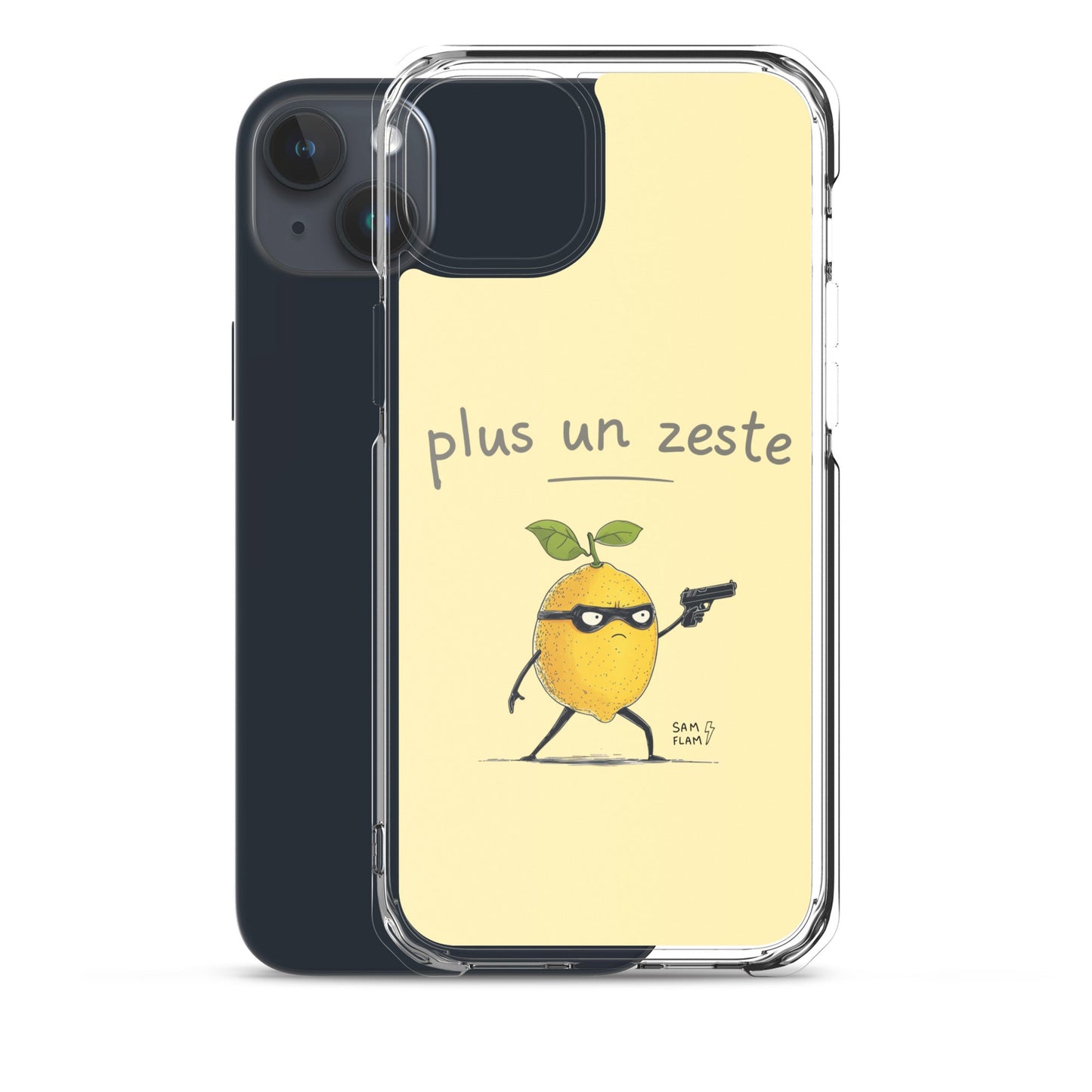 Clear Case for iPhone® "Plus un zeste" - Sam Flam