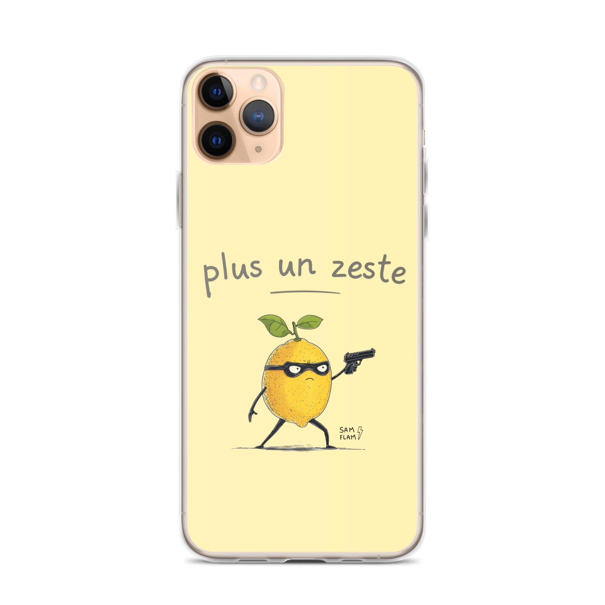 Clear Case for iPhone® "Plus un zeste" - Sam Flam