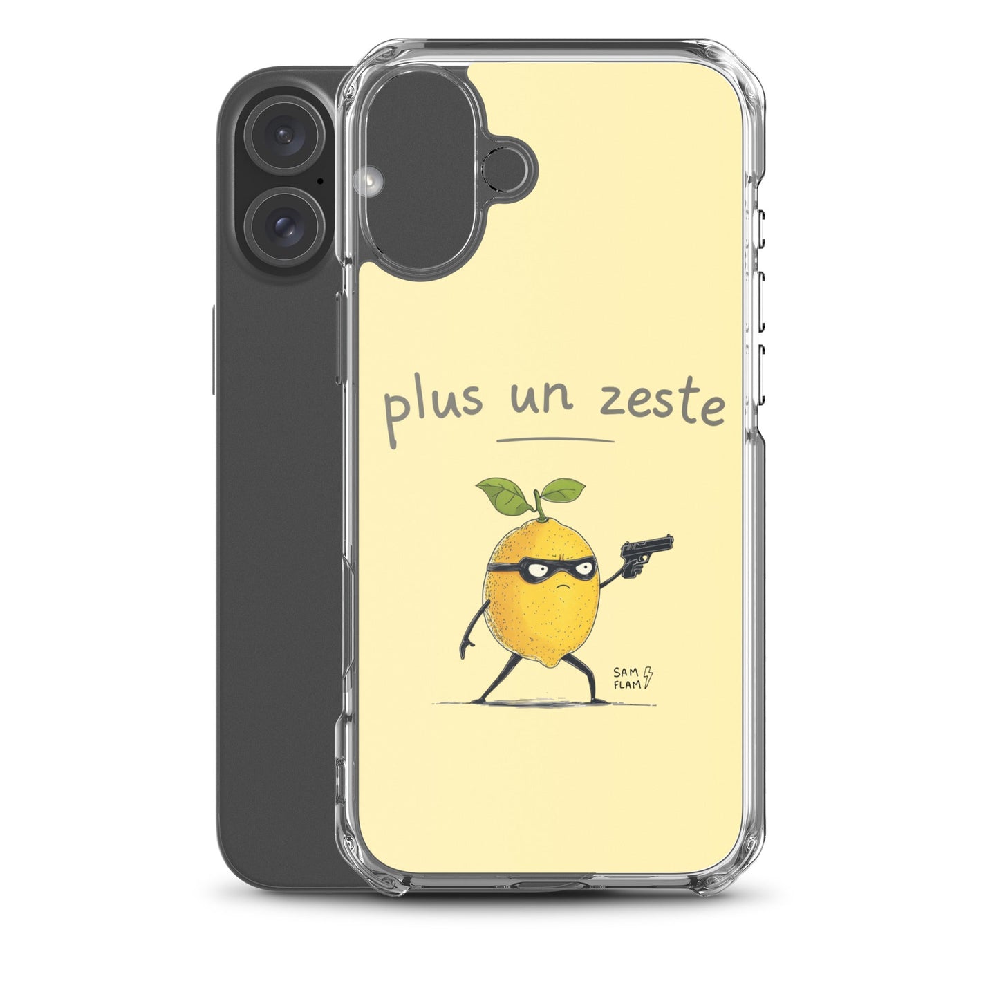 Clear Case for iPhone® "Plus un zeste" - Sam Flam