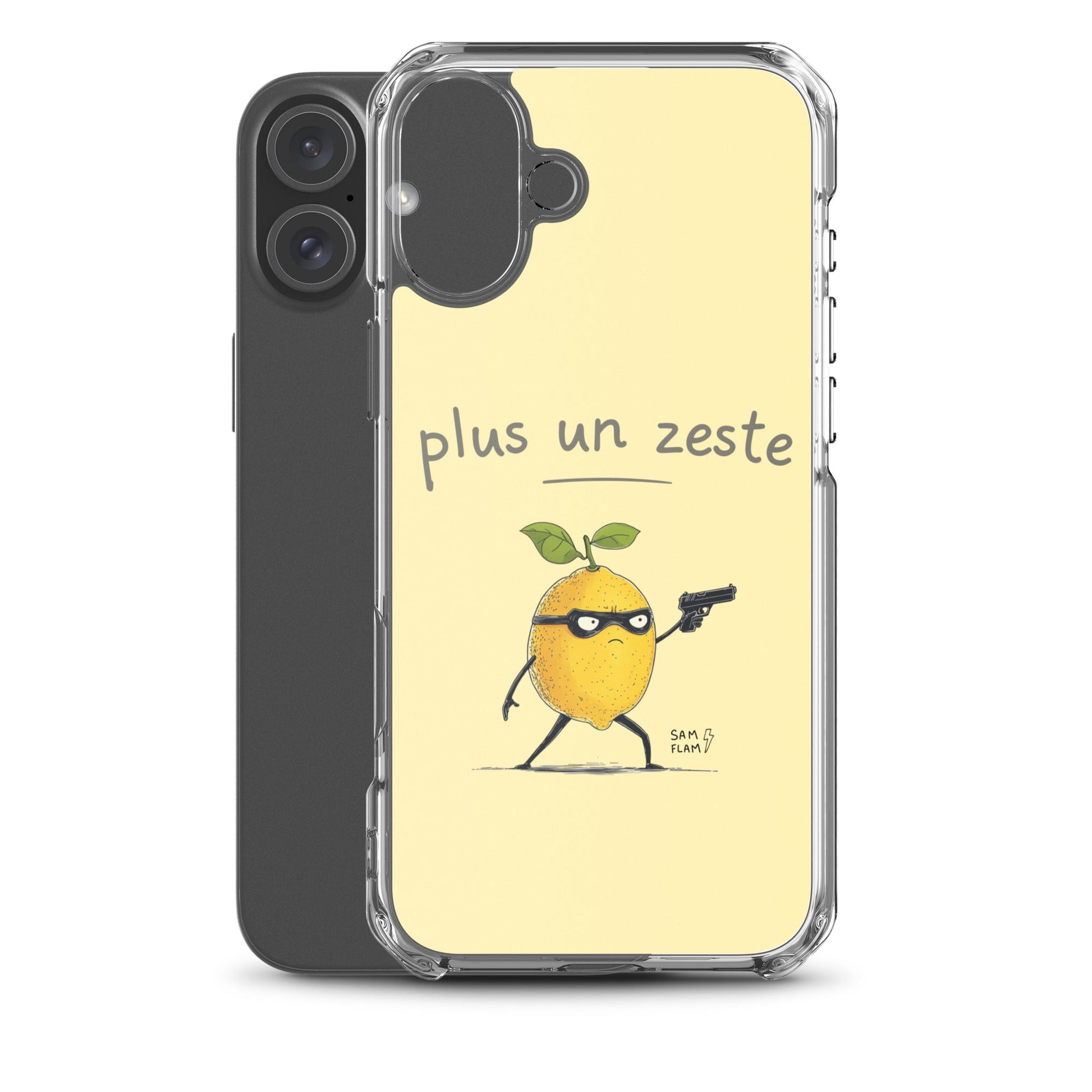 Clear Case for iPhone® "Plus un zeste" - Sam Flam