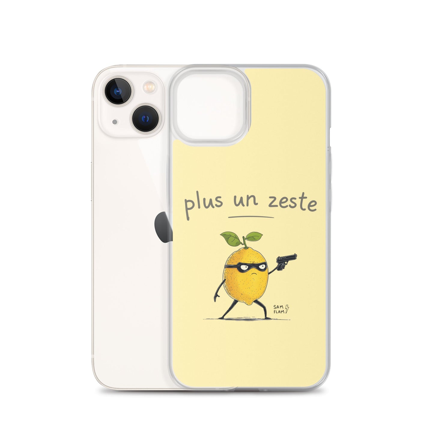 Clear Case for iPhone® "Plus un zeste" - Sam Flam