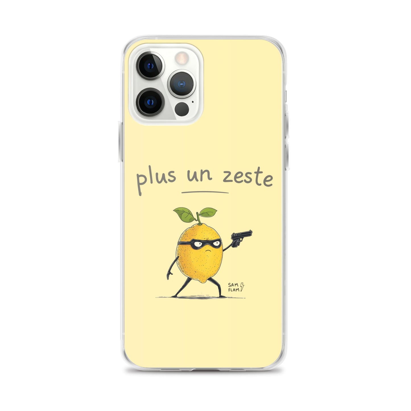 Clear Case for iPhone® "Plus un zeste" - Sam Flam