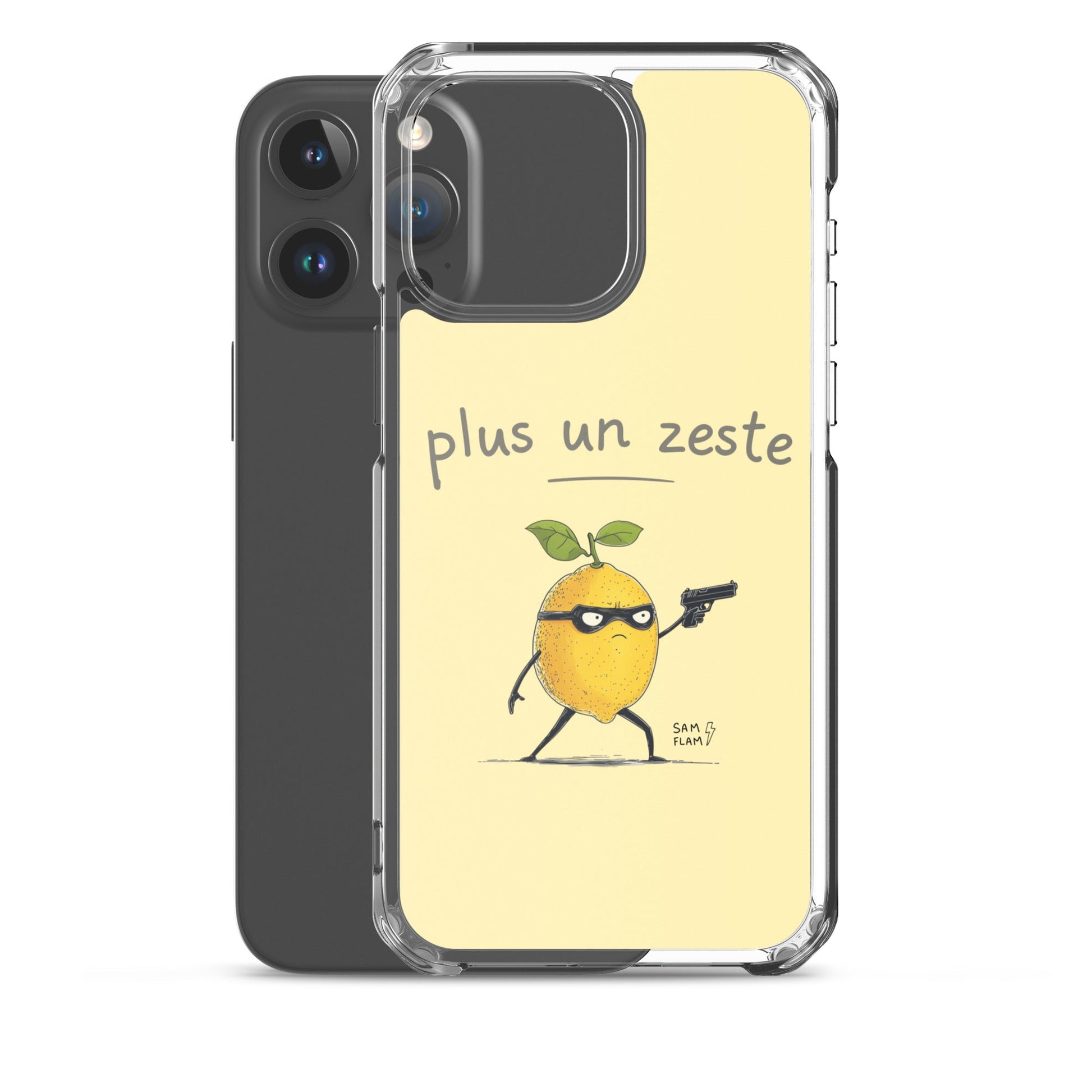 Clear Case for iPhone® "Plus un zeste" - Sam Flam
