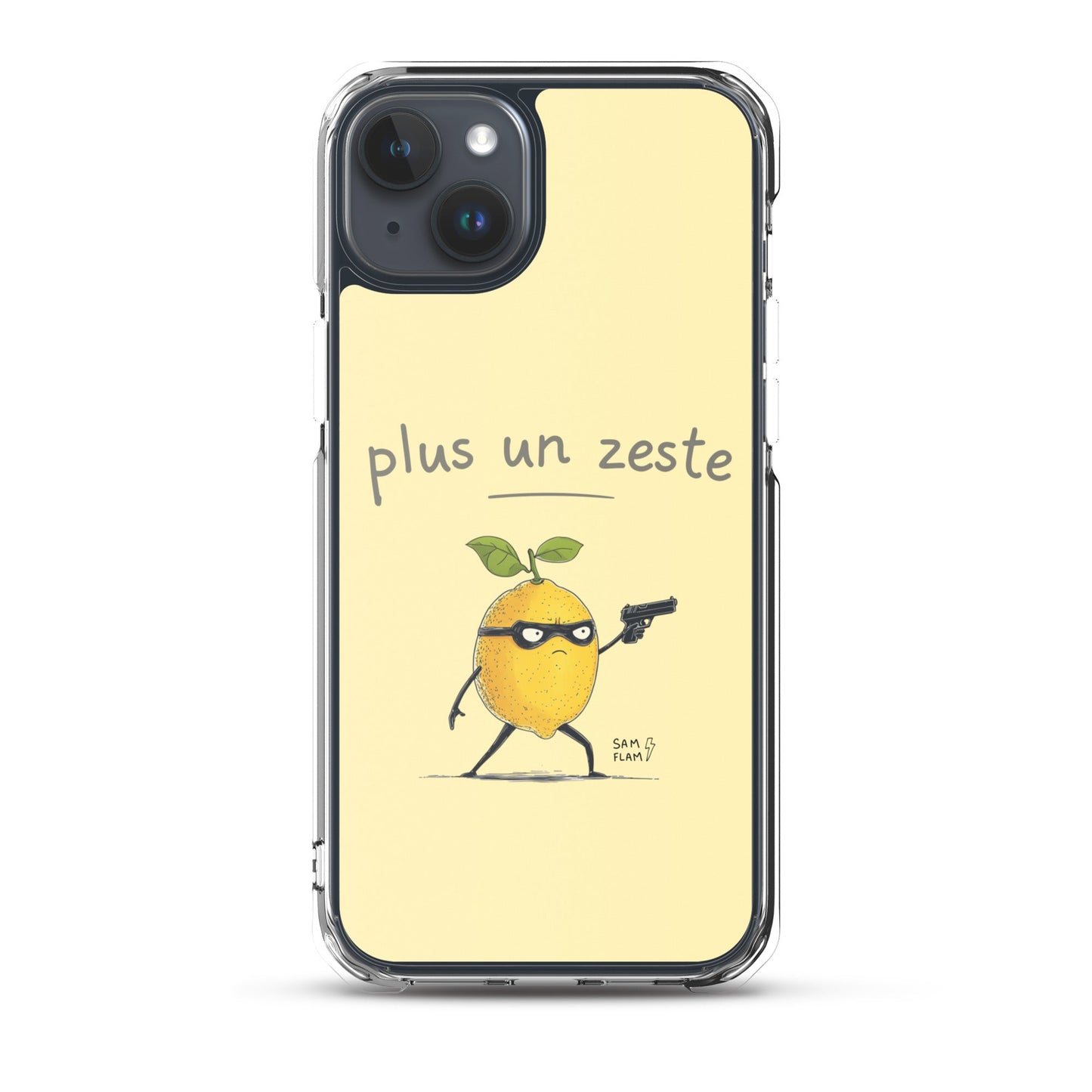 Clear Case for iPhone® "Plus un zeste" - Sam Flam