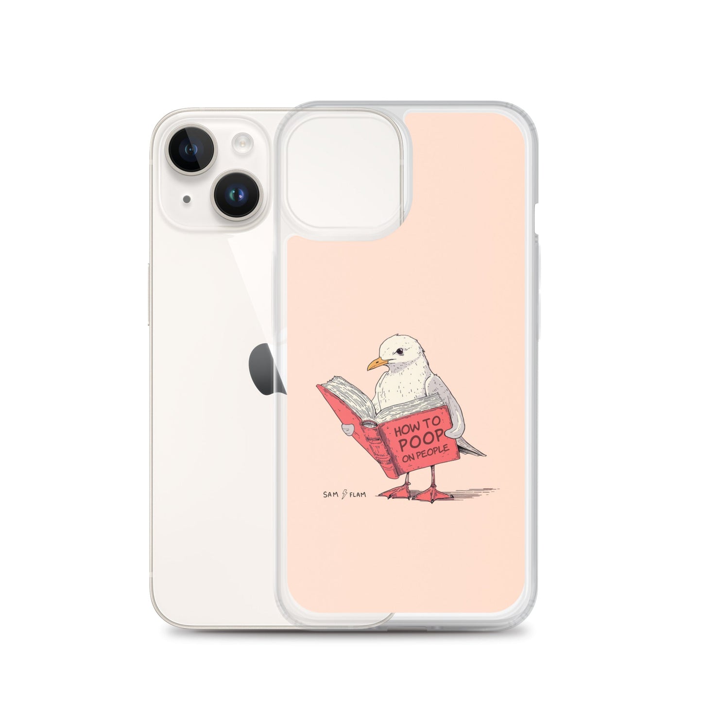 Clear Case for iPhone® "Poop" - Sam Flam