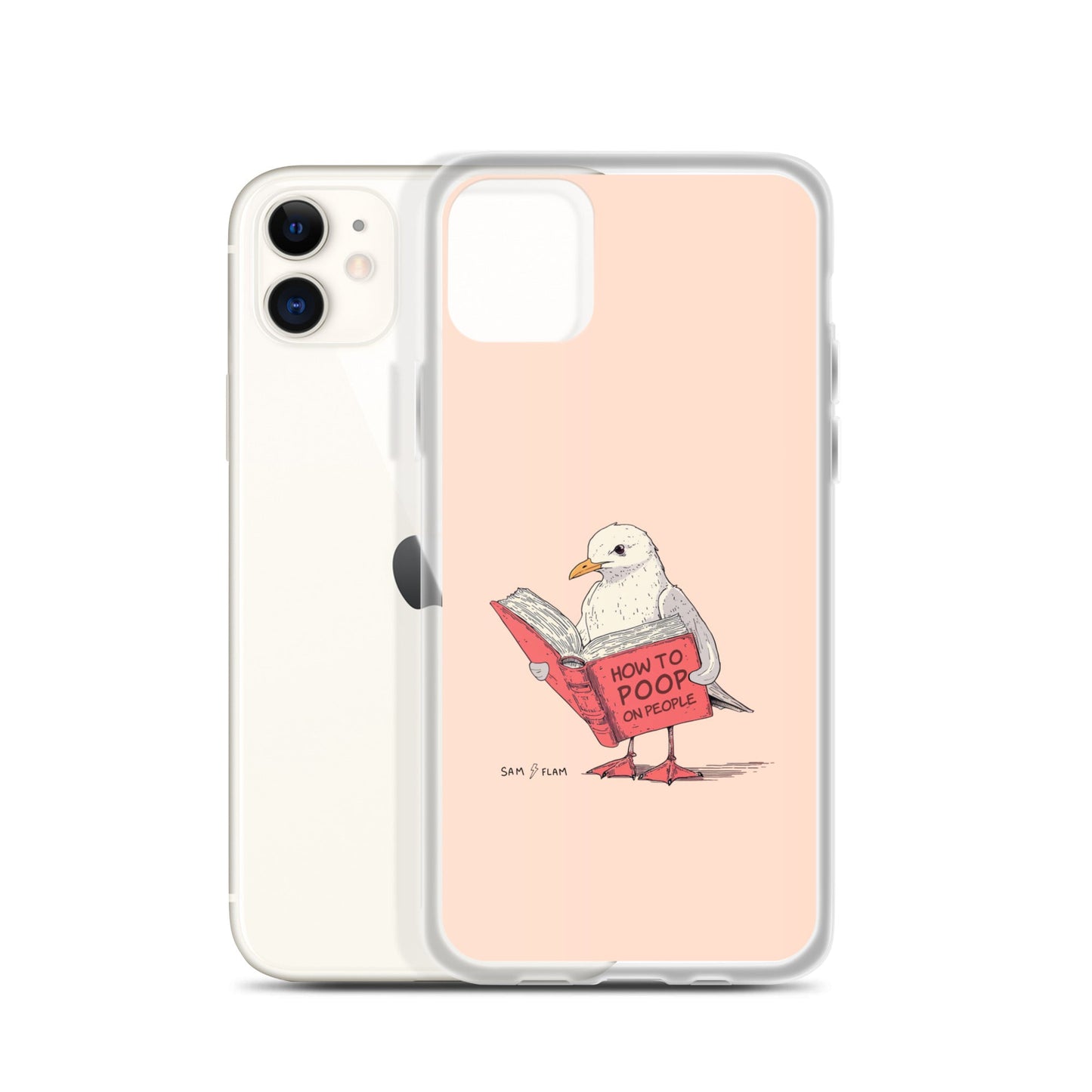 Clear Case for iPhone® "Poop" - Sam Flam