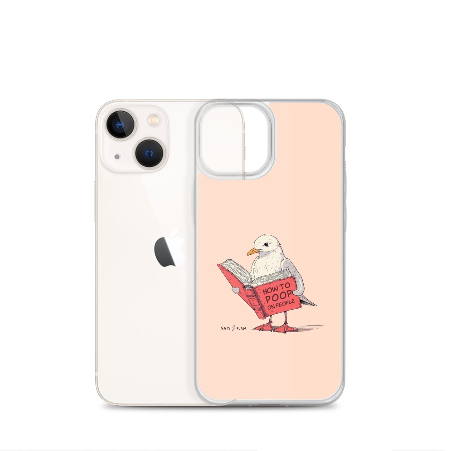 Clear Case for iPhone® "Poop" - Sam Flam