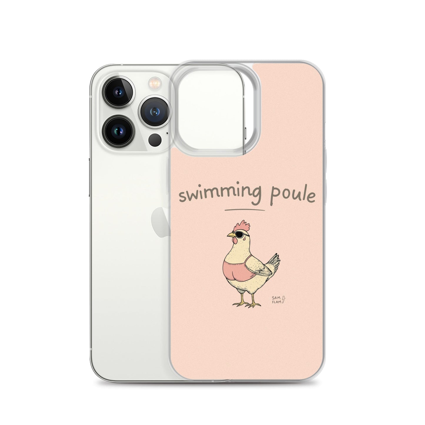 Clear Case for iPhone® "Swimming poule" - Sam Flam