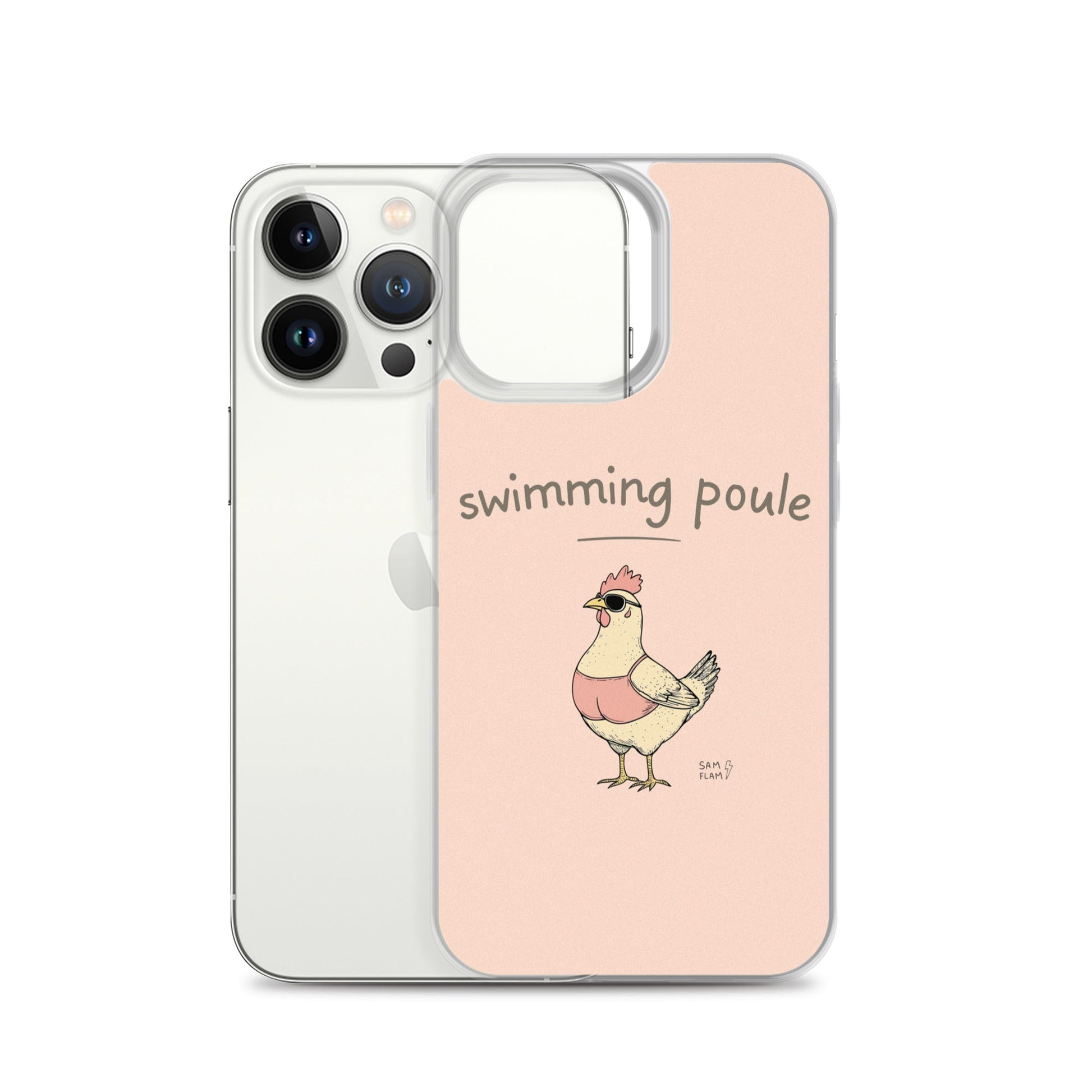 Clear Case for iPhone® "Swimming poule" - Sam Flam