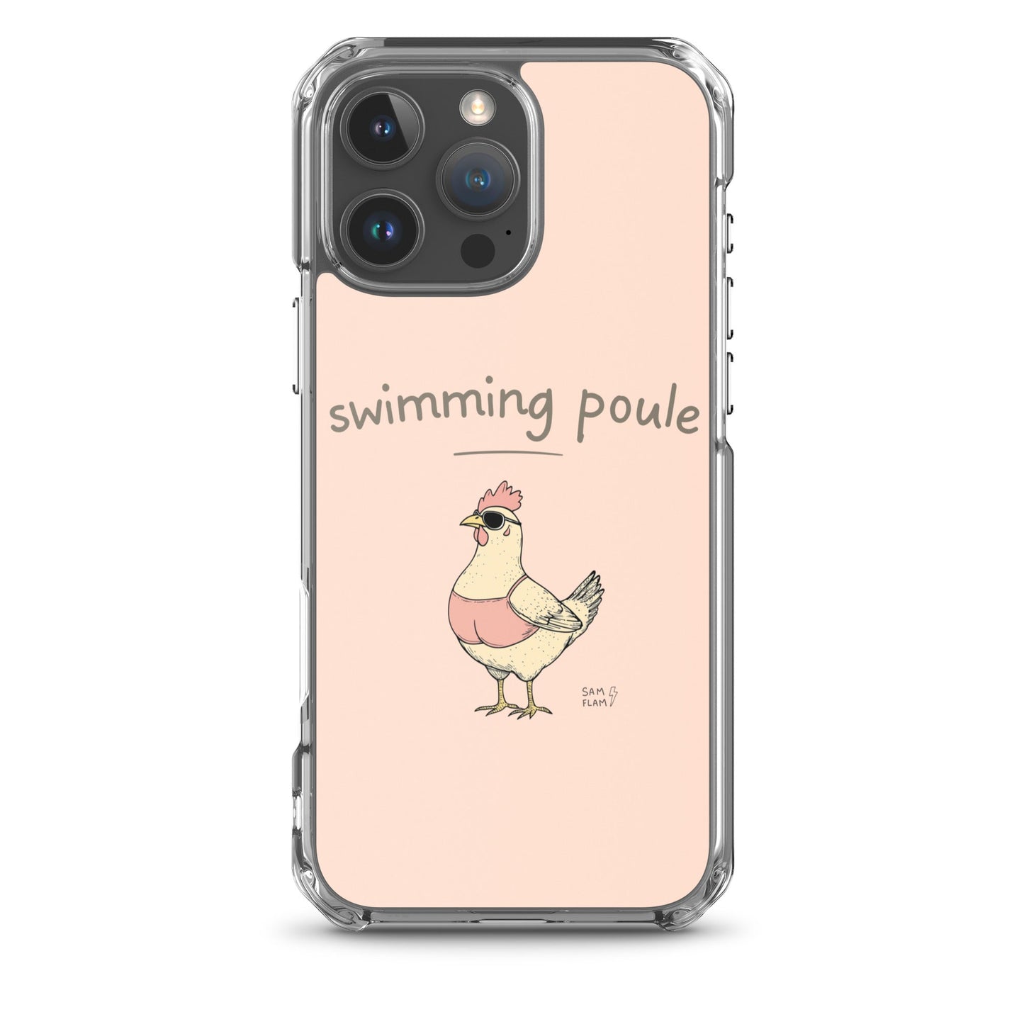 Clear Case for iPhone® "Swimming poule" - Sam Flam