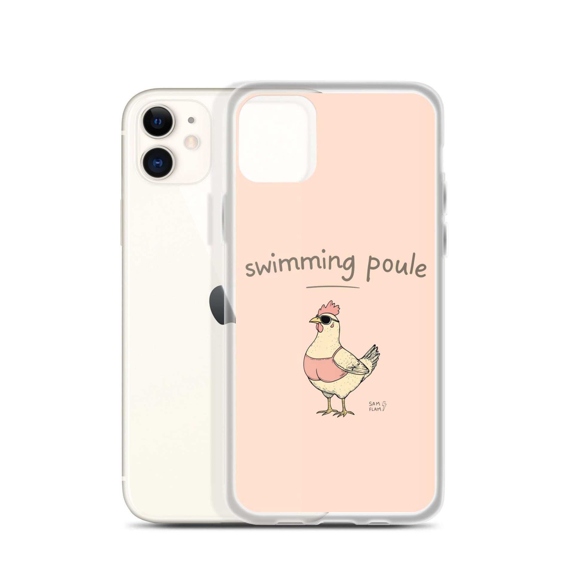 Clear Case for iPhone® "Swimming poule" - Sam Flam