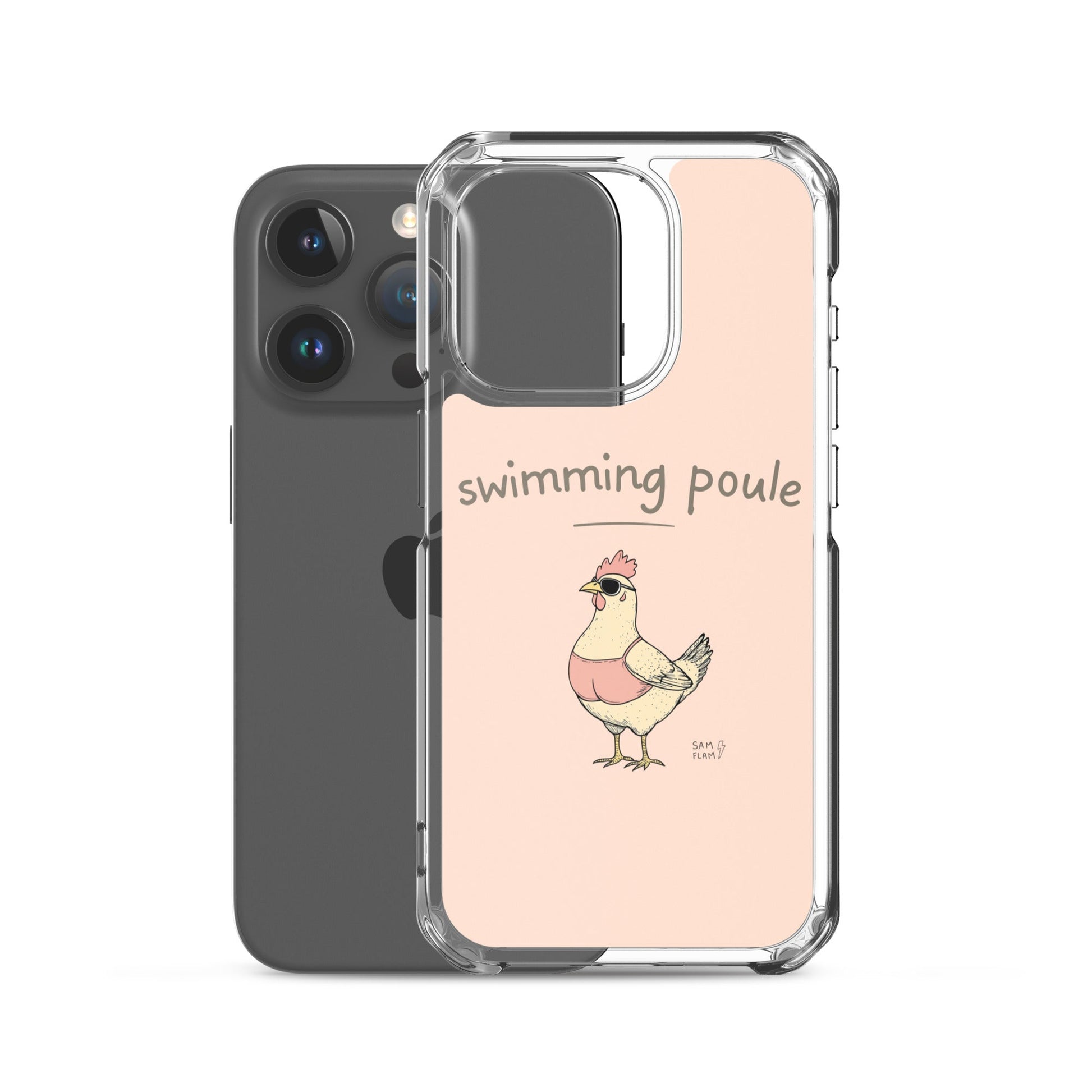 Clear Case for iPhone® "Swimming poule" - Sam Flam