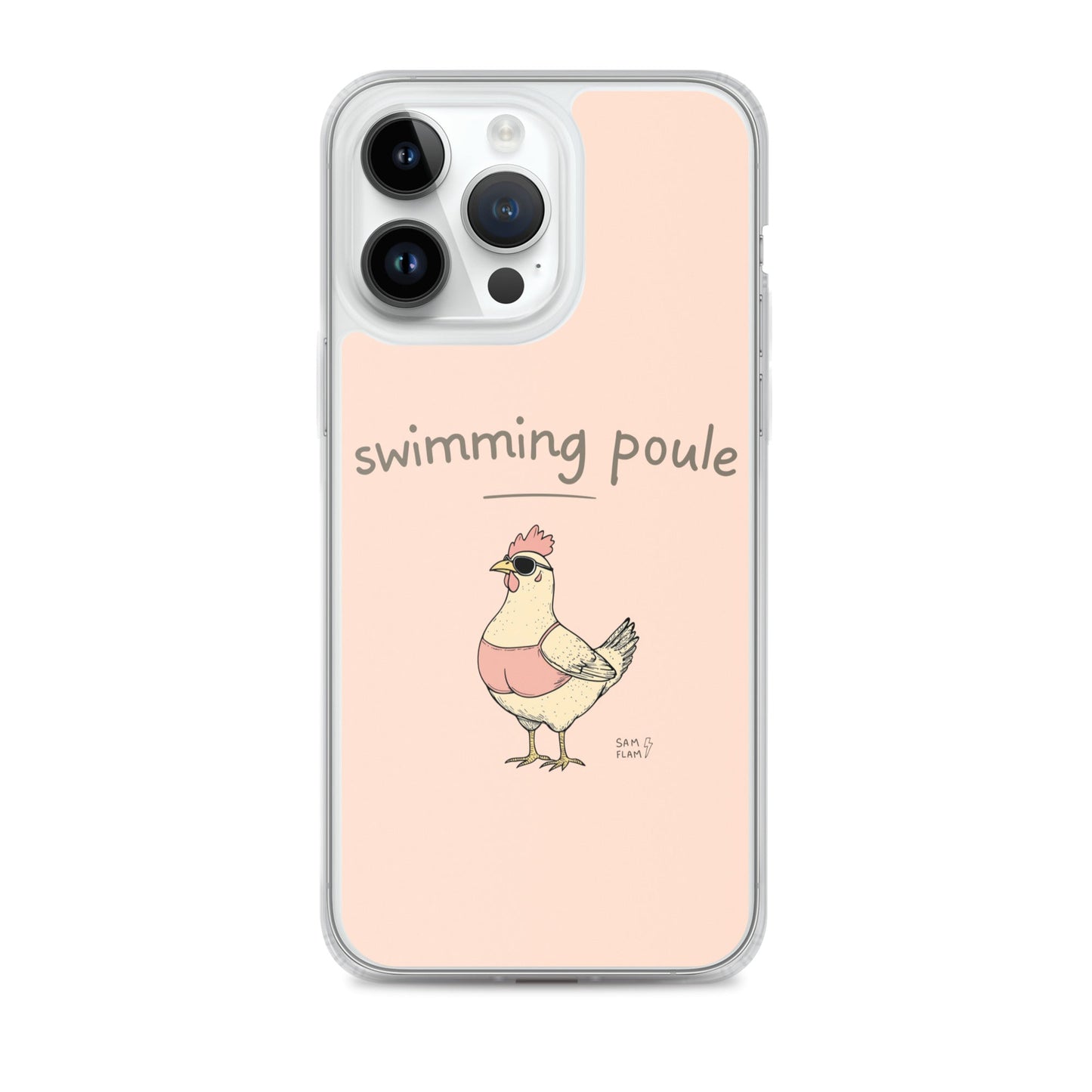 Clear Case for iPhone® "Swimming poule" - Sam Flam