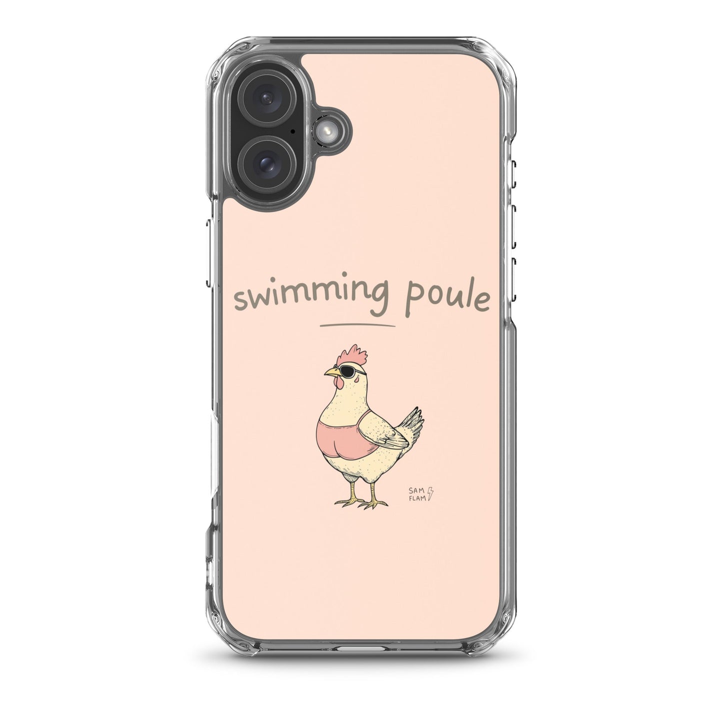 Clear Case for iPhone® "Swimming poule" - Sam Flam