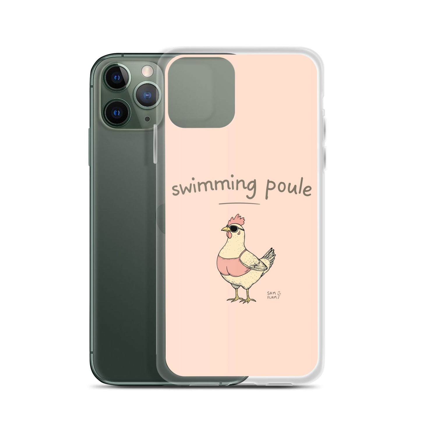 Clear Case for iPhone® "Swimming poule" - Sam Flam