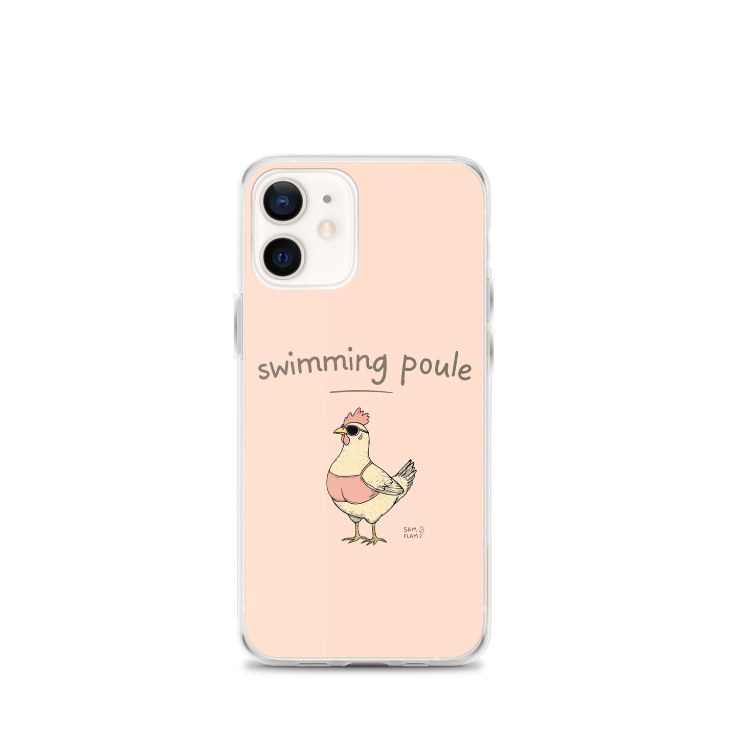 Clear Case for iPhone® "Swimming poule" - Sam Flam