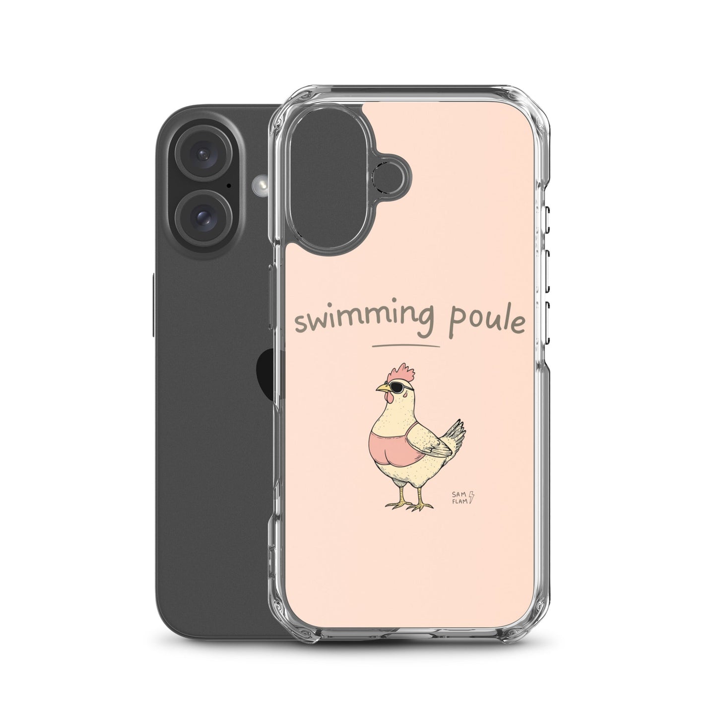 Clear Case for iPhone® "Swimming poule" - Sam Flam