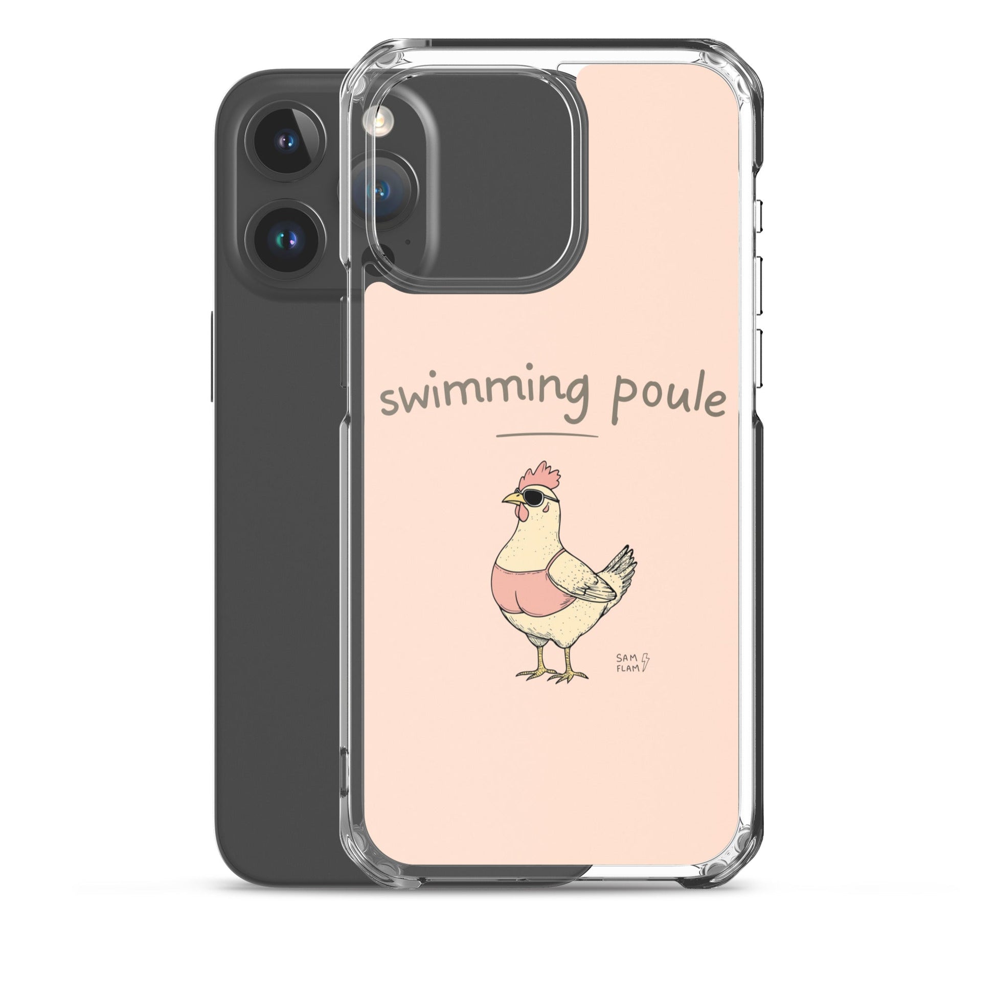 Clear Case for iPhone® "Swimming poule" - Sam Flam