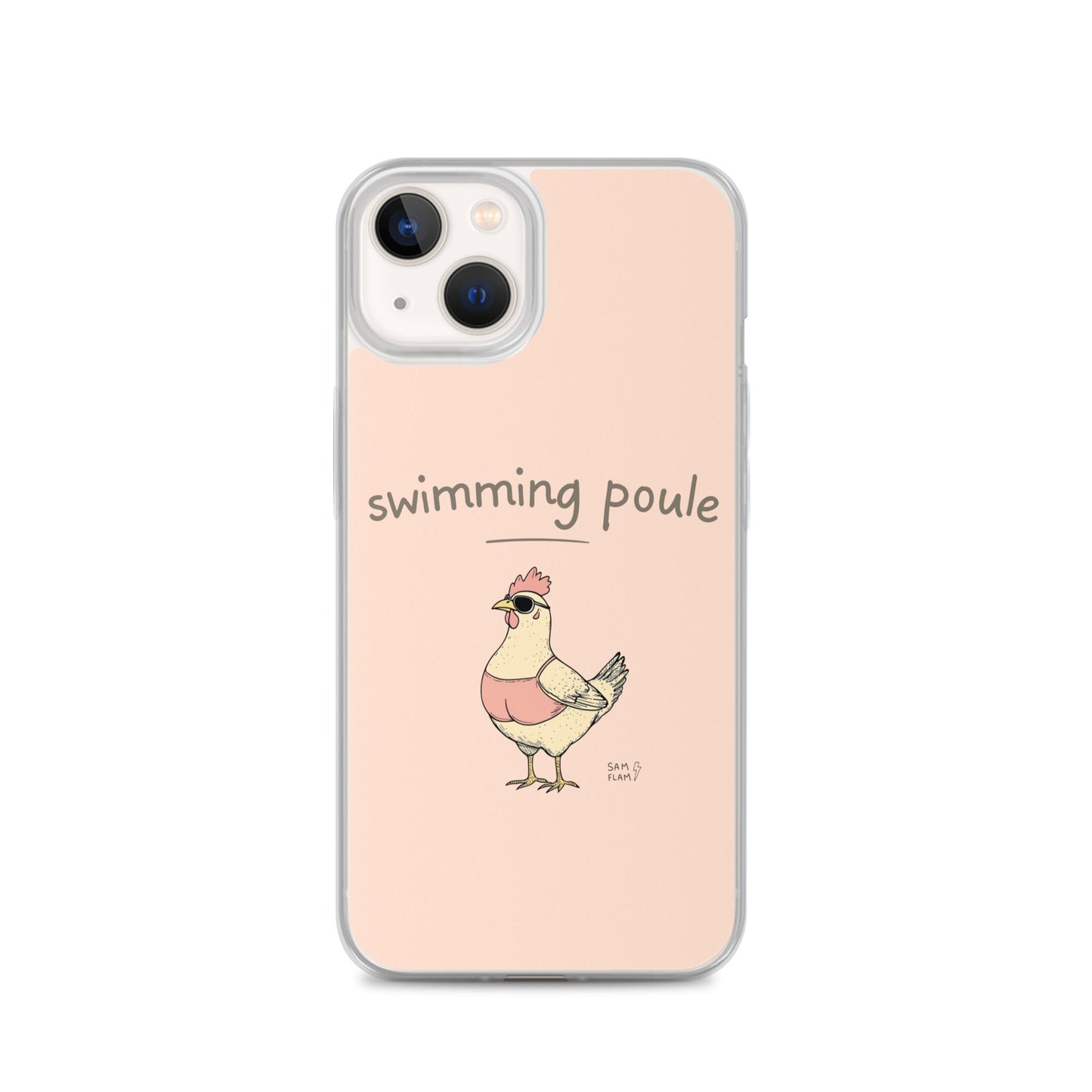 Clear Case for iPhone® "Swimming poule" - Sam Flam