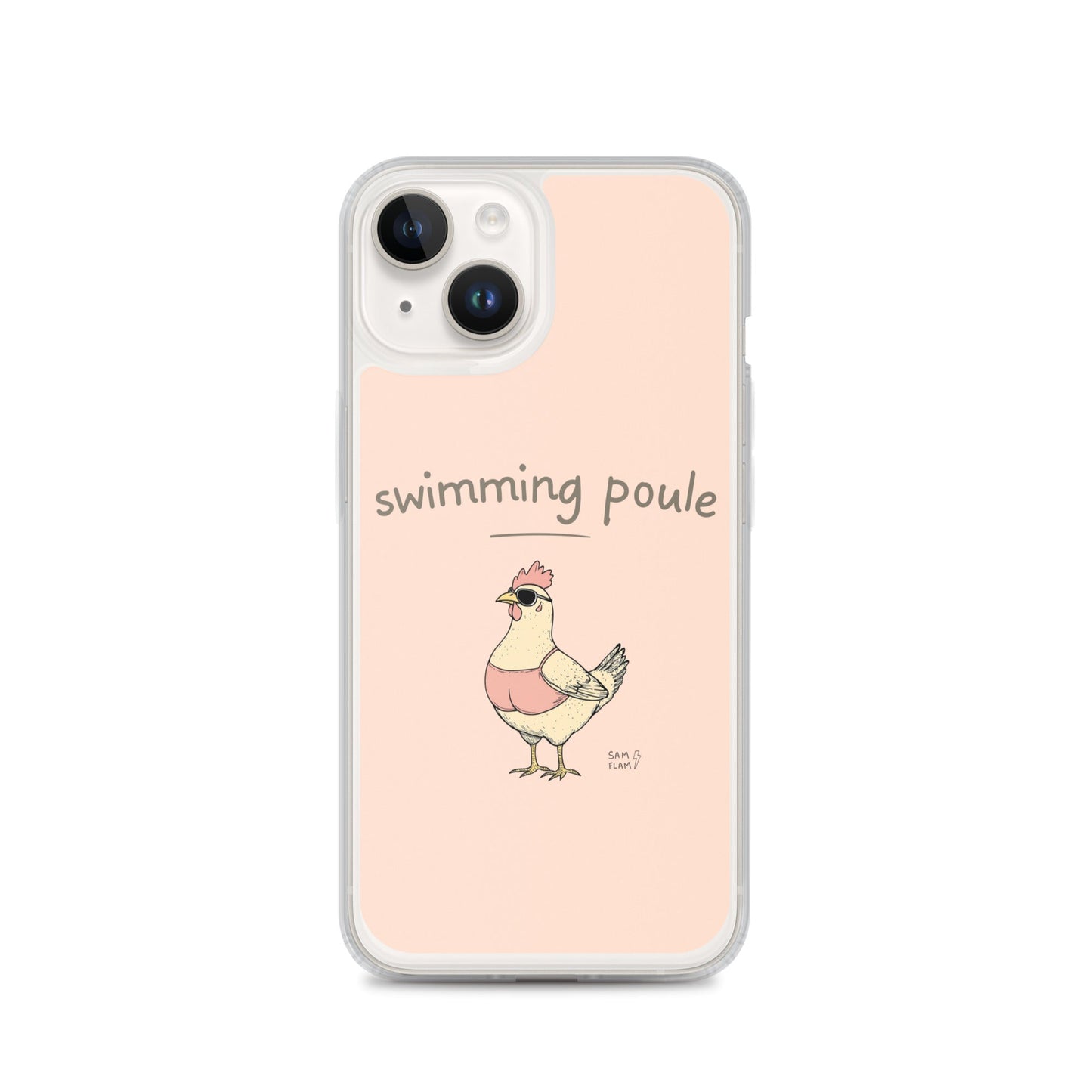 Clear Case for iPhone® "Swimming poule" - Sam Flam