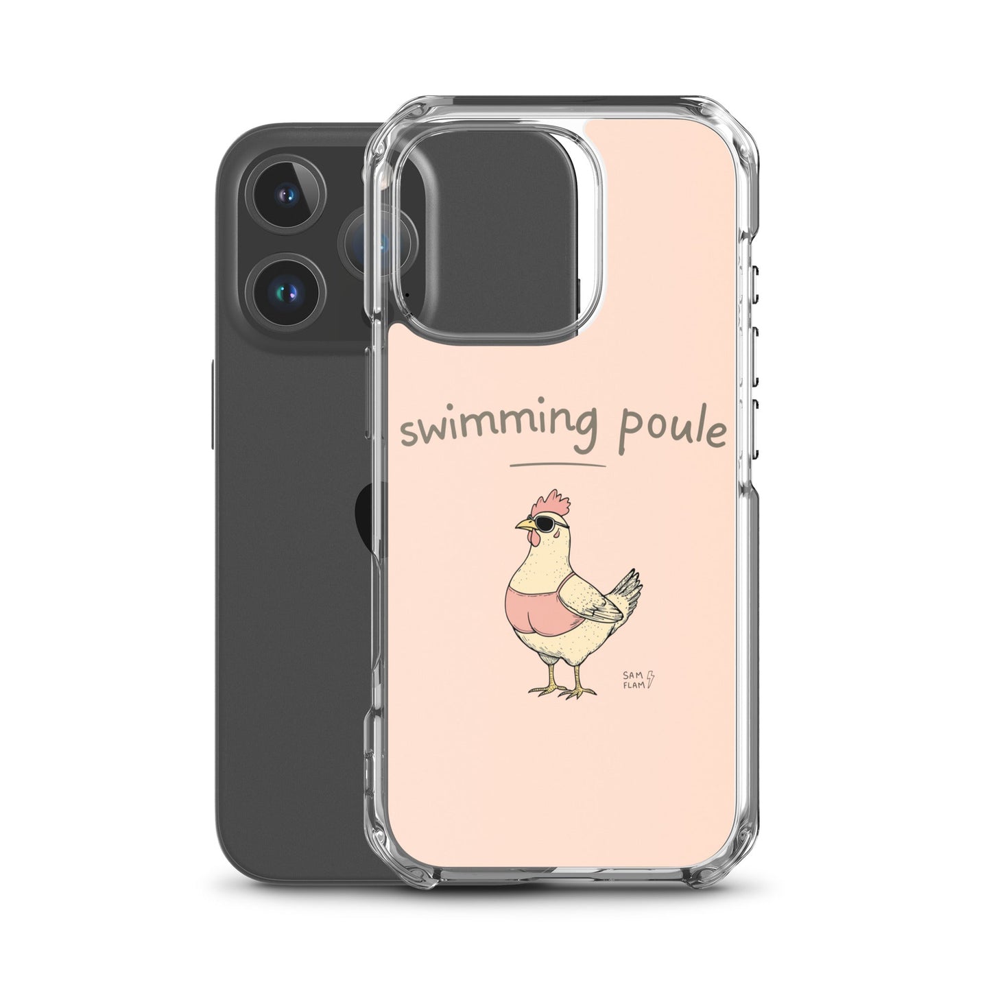 Clear Case for iPhone® "Swimming poule" - Sam Flam