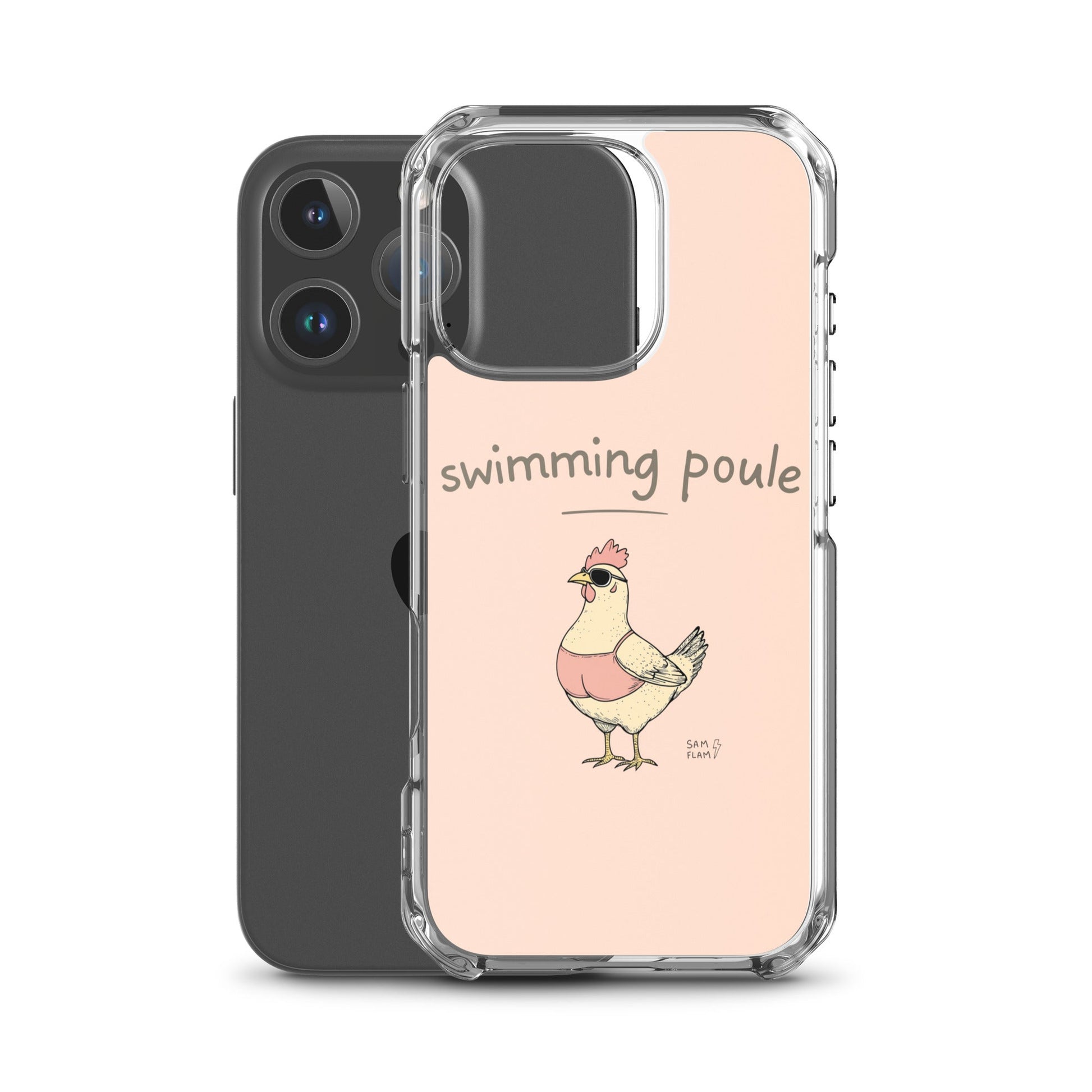 Clear Case for iPhone® "Swimming poule" - Sam Flam