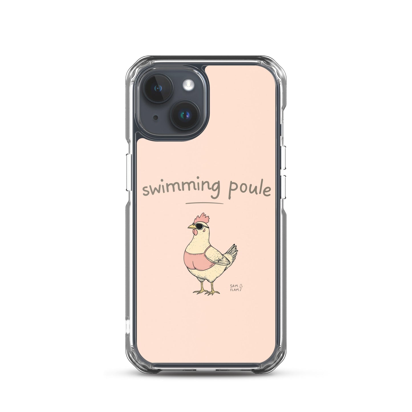 Clear Case for iPhone® "Swimming poule" - Sam Flam