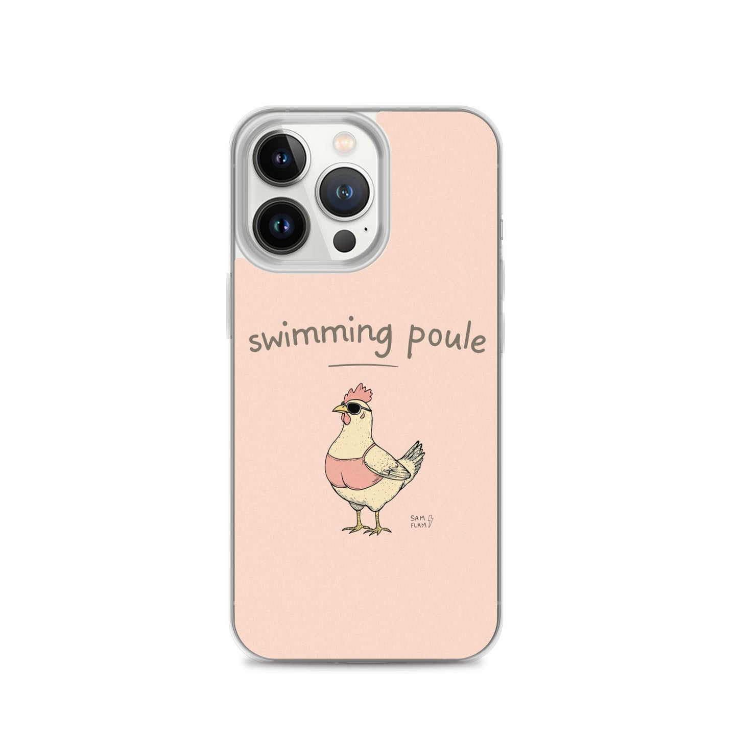 Clear Case for iPhone® "Swimming poule" - Sam Flam