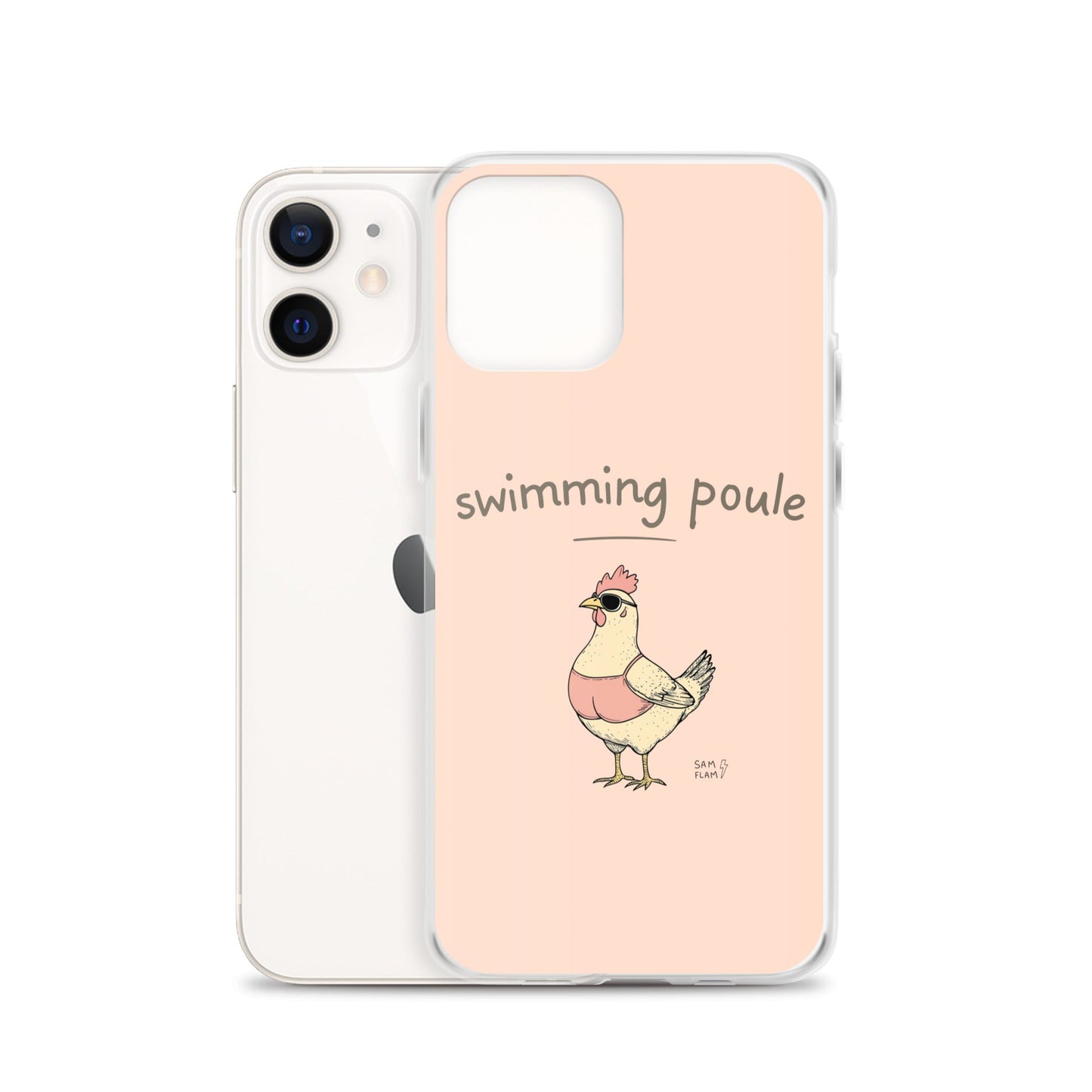 Clear Case for iPhone® "Swimming poule" - Sam Flam