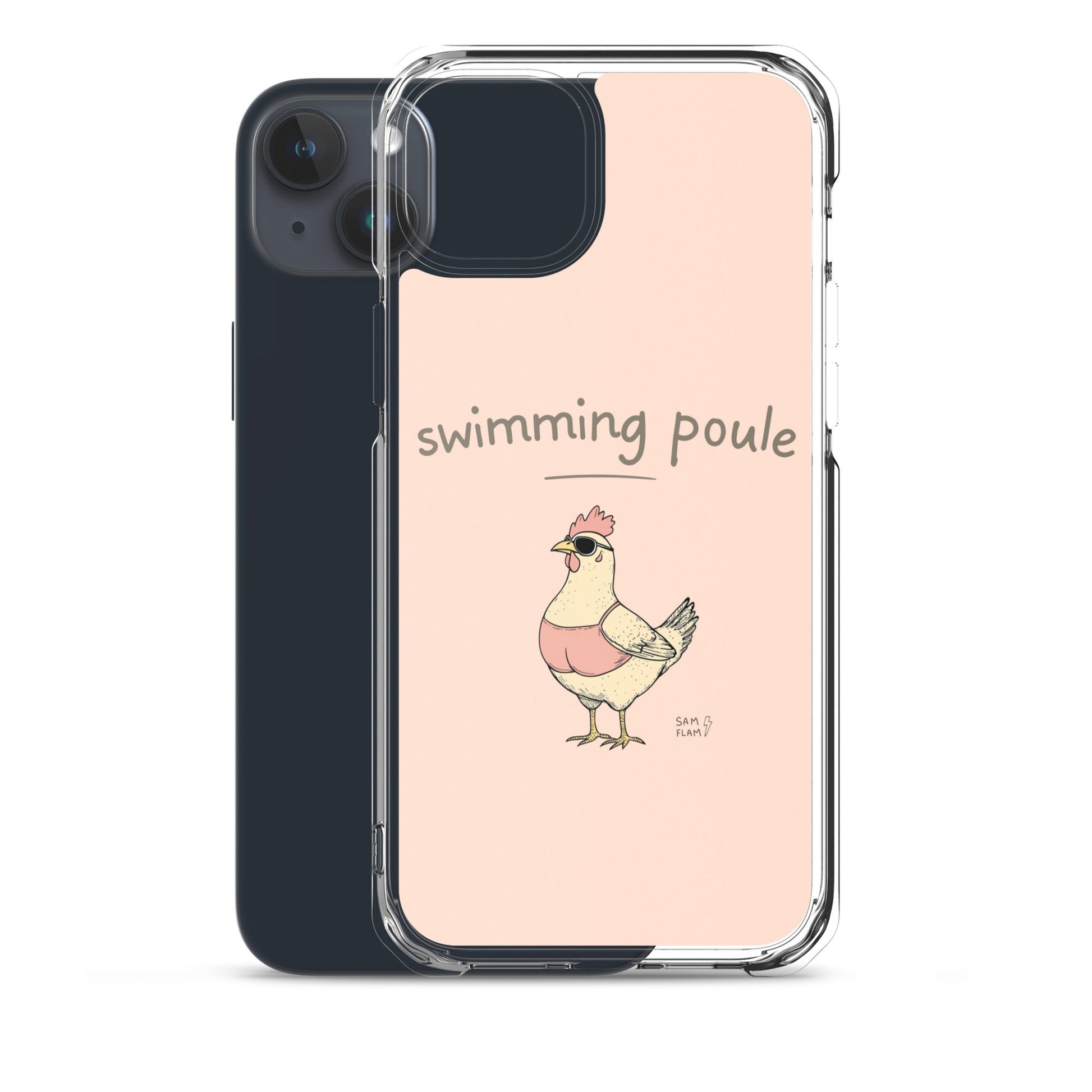 Clear Case for iPhone® "Swimming poule" - Sam Flam