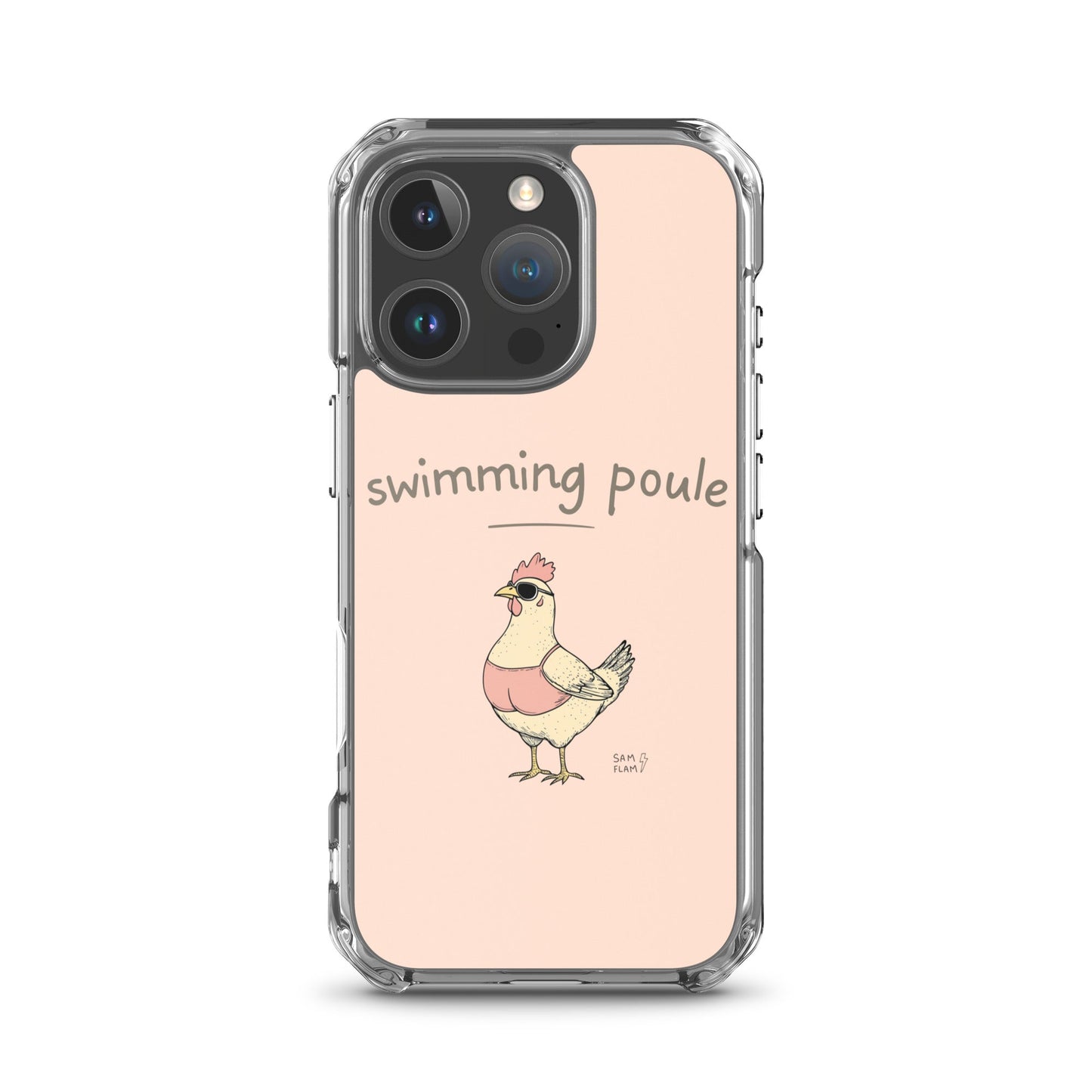 Clear Case for iPhone® "Swimming poule" - Sam Flam