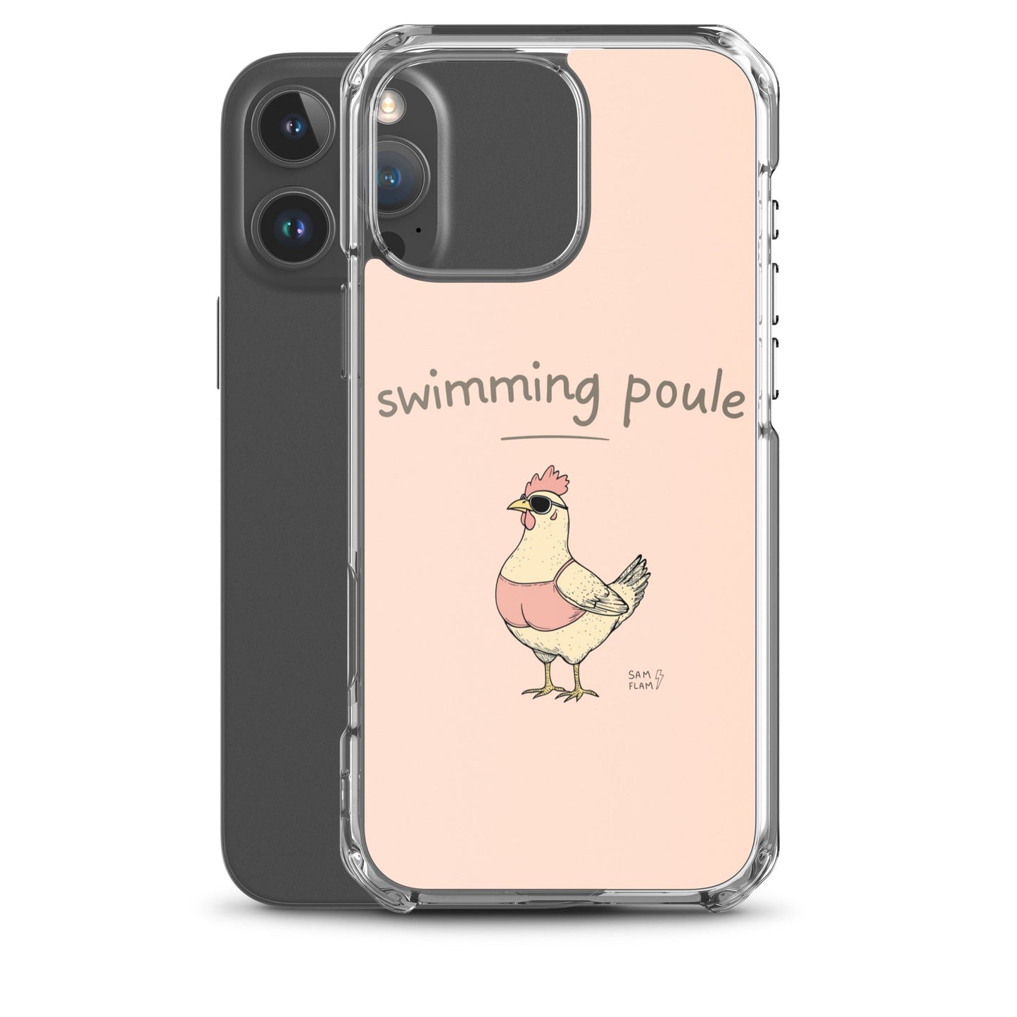 Clear Case for iPhone® "Swimming poule" - Sam Flam