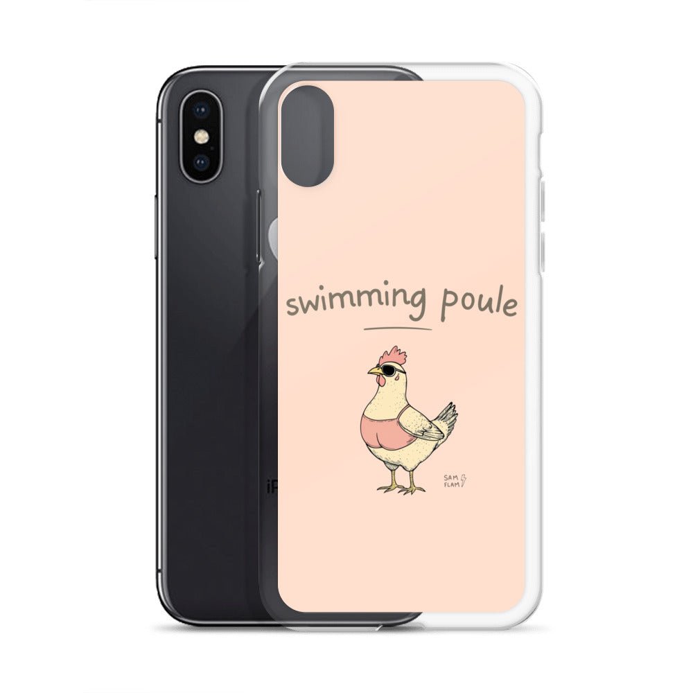 Clear Case for iPhone® "Swimming poule" - Sam Flam