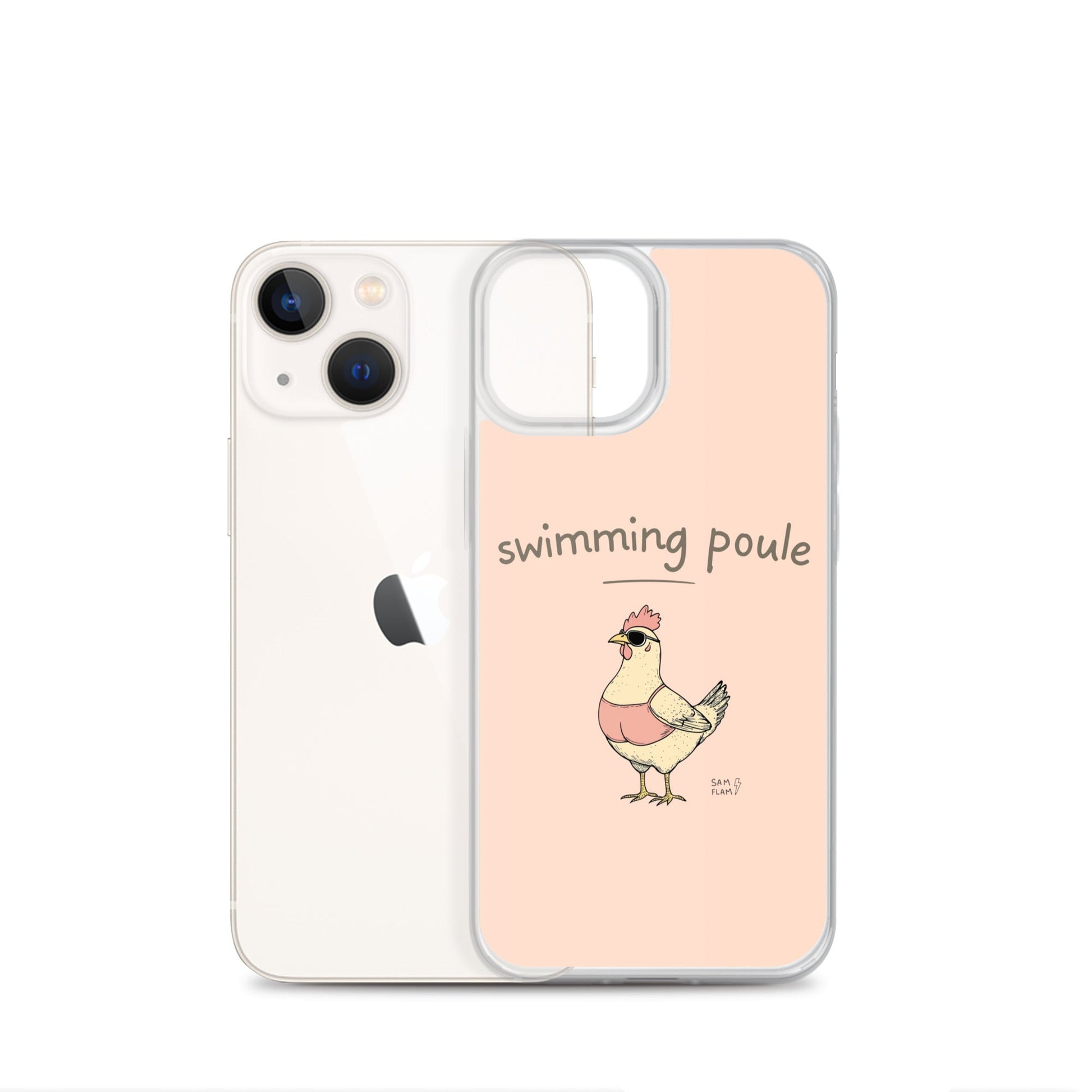 Clear Case for iPhone® "Swimming poule" - Sam Flam