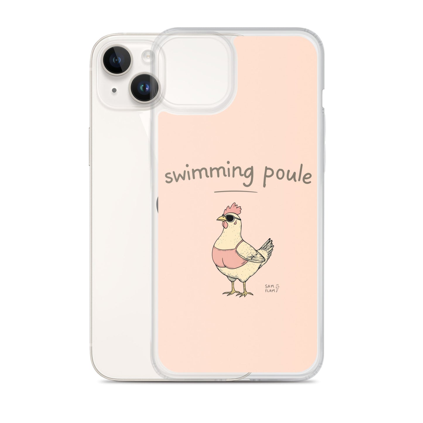 Clear Case for iPhone® "Swimming poule" - Sam Flam