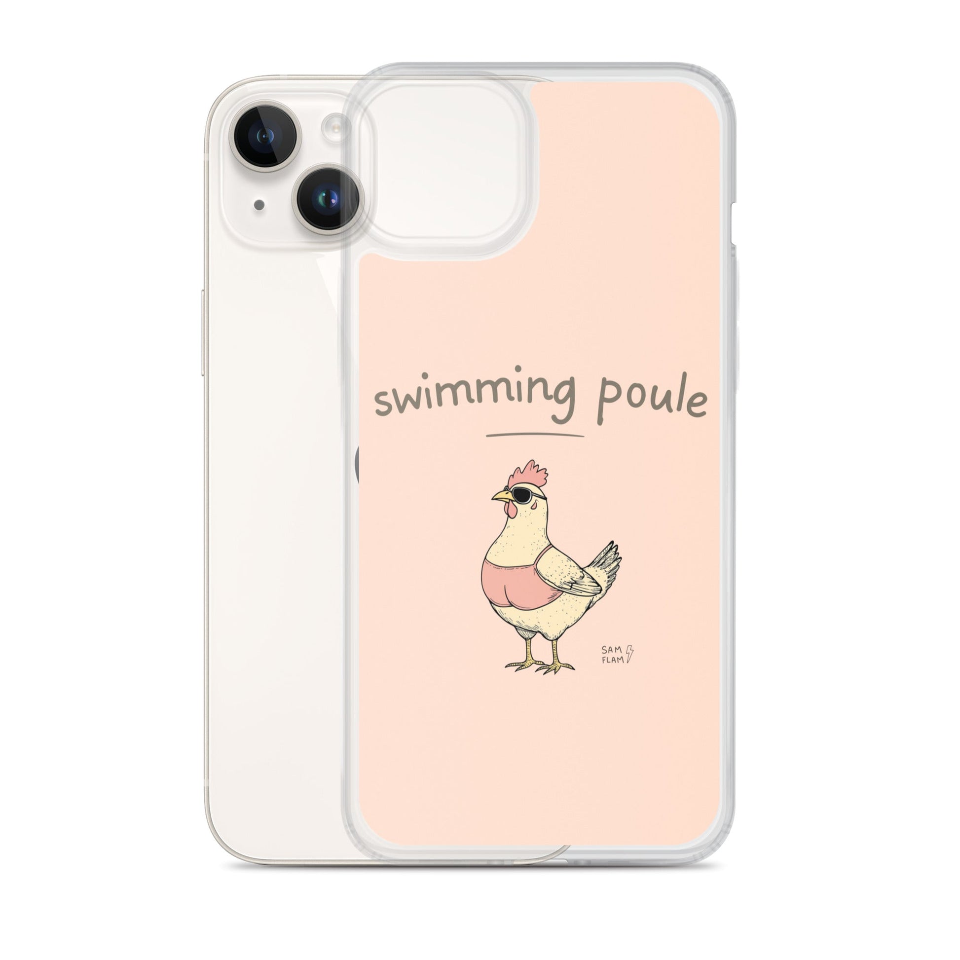 Clear Case for iPhone® "Swimming poule" - Sam Flam