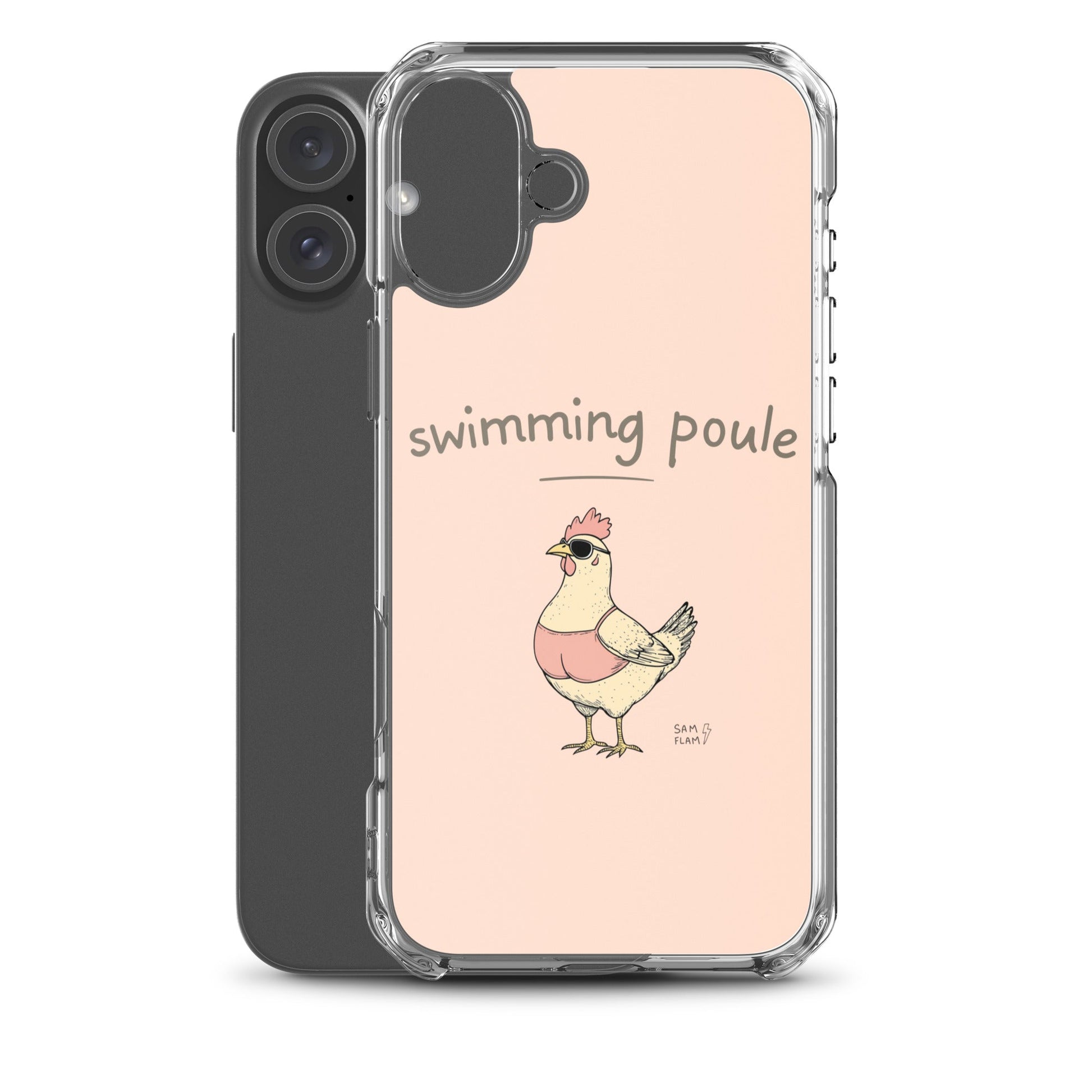 Clear Case for iPhone® "Swimming poule" - Sam Flam