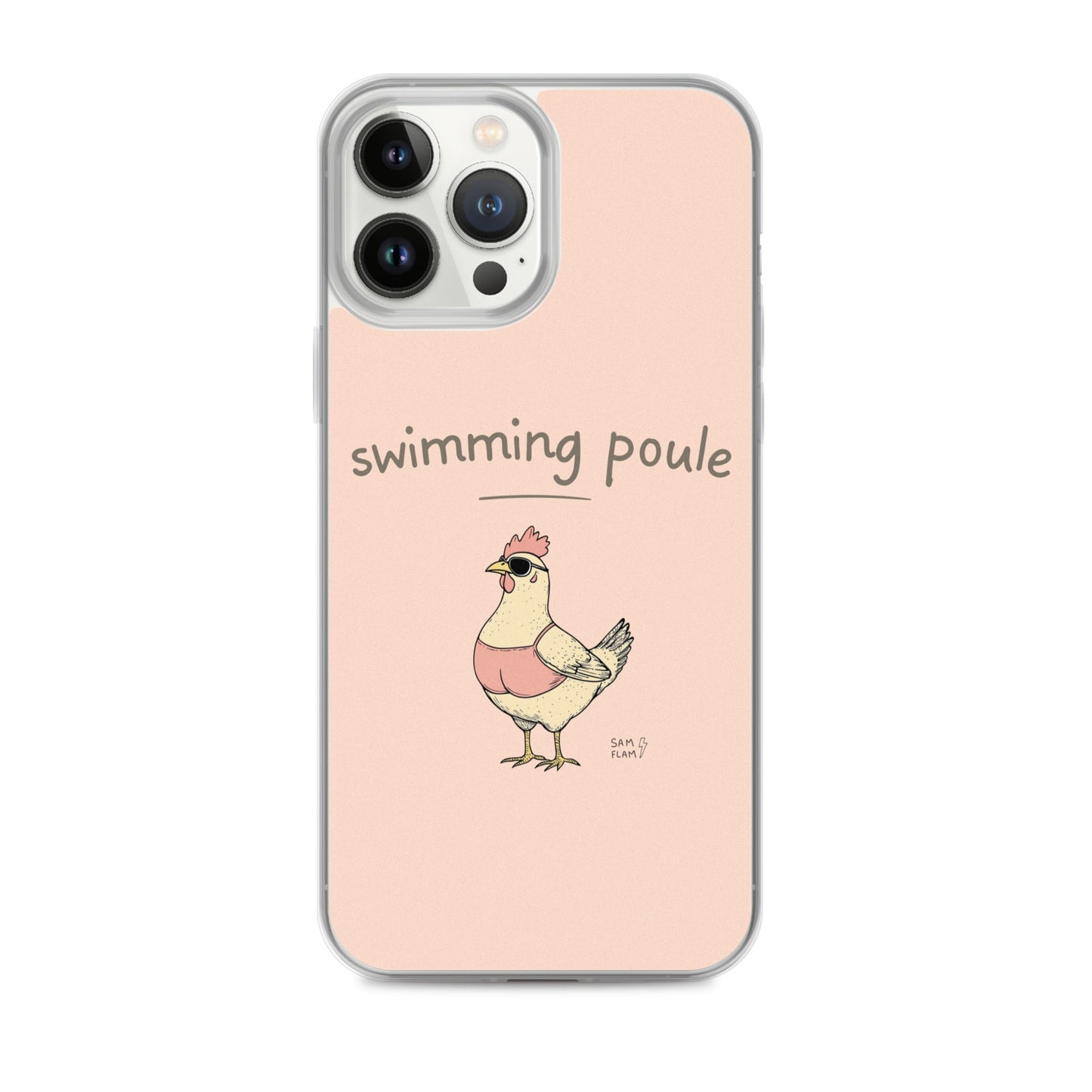 Clear Case for iPhone® "Swimming poule" - Sam Flam