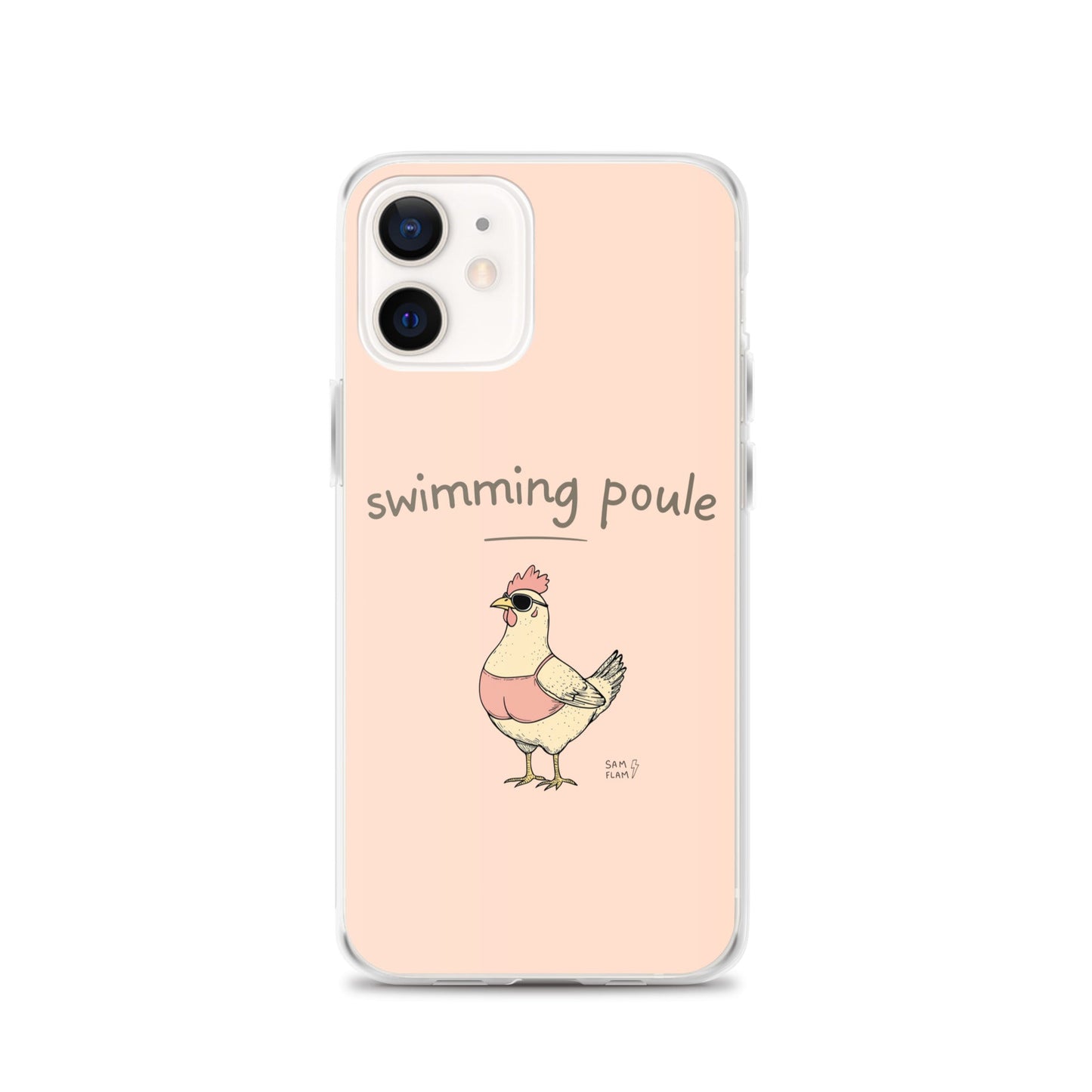 Clear Case for iPhone® "Swimming poule" - Sam Flam