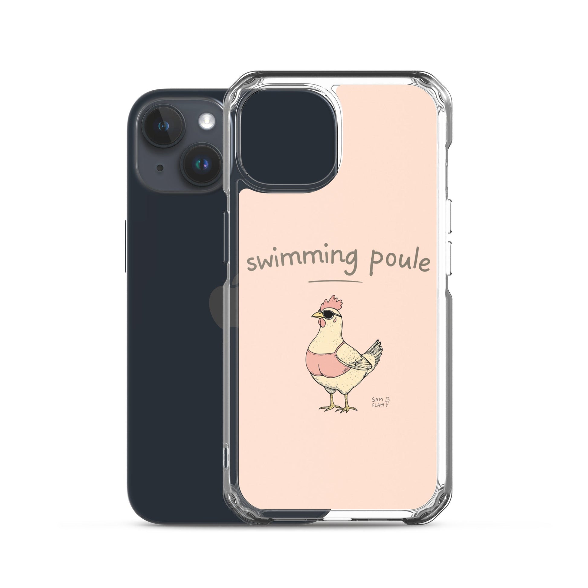 Clear Case for iPhone® "Swimming poule" - Sam Flam