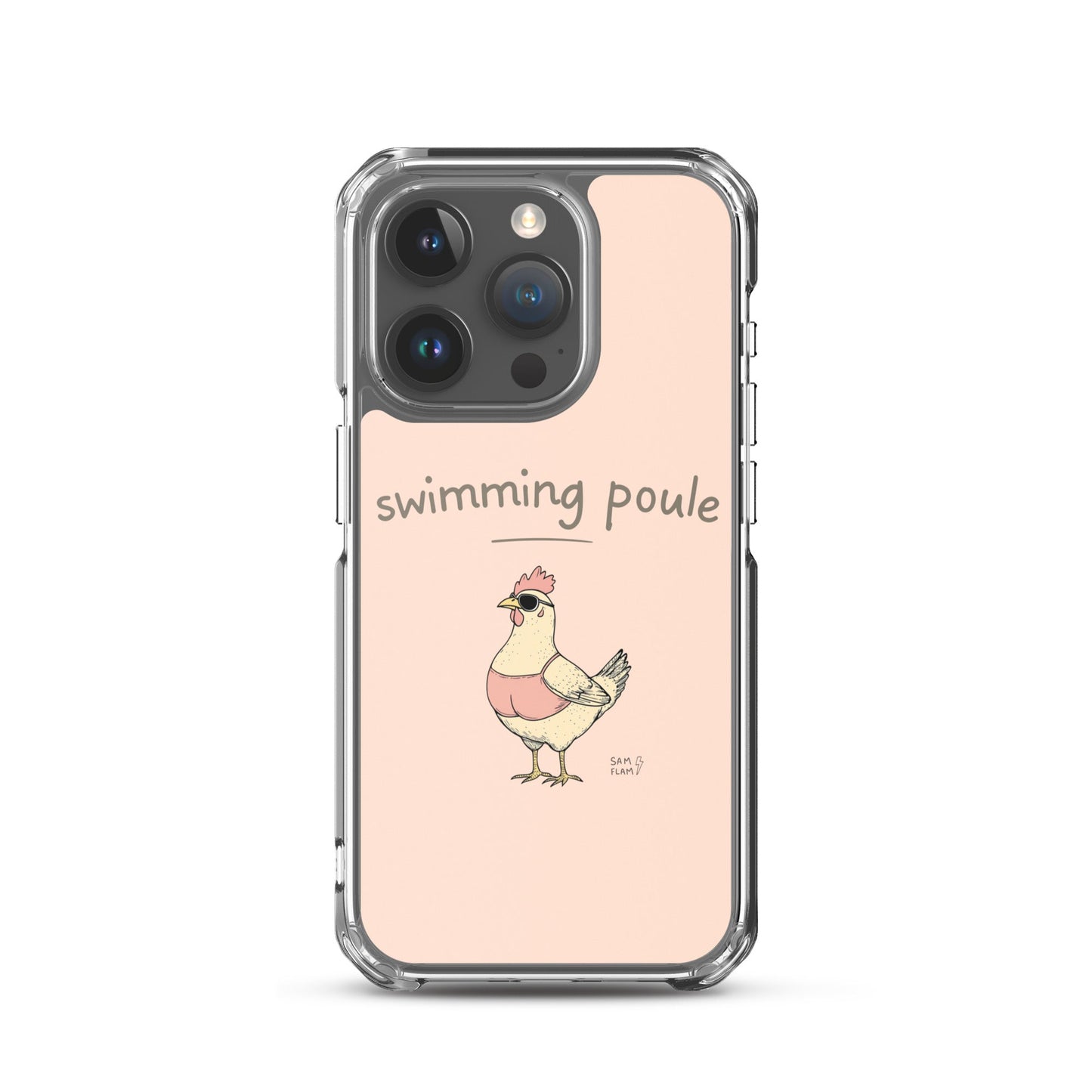 Clear Case for iPhone® "Swimming poule" - Sam Flam