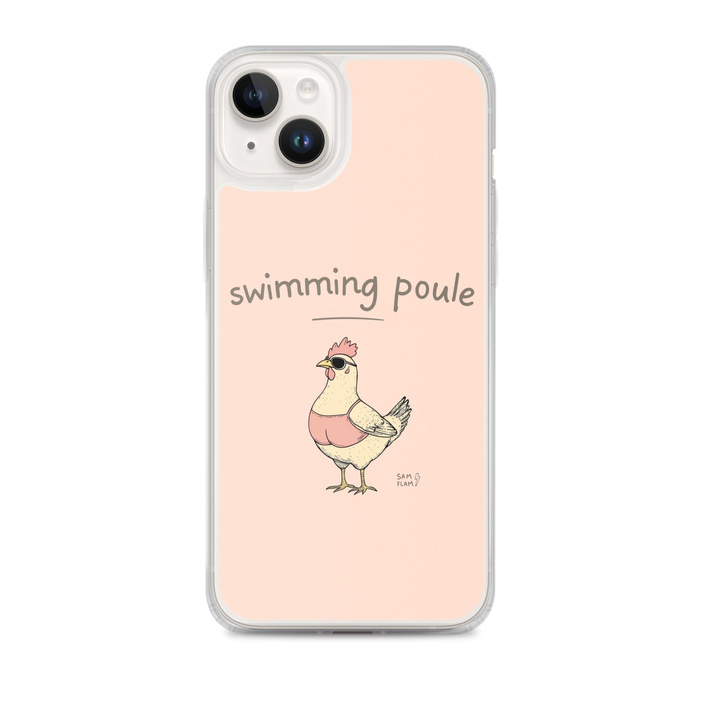 Clear Case for iPhone® "Swimming poule" - Sam Flam