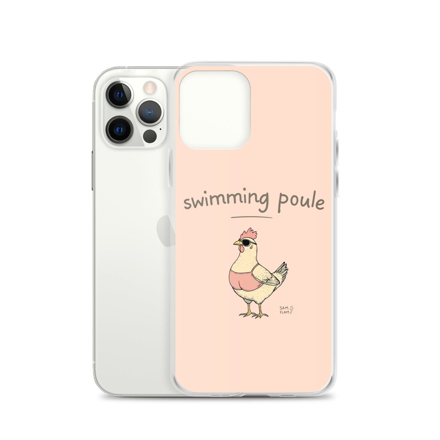 Clear Case for iPhone® "Swimming poule" - Sam Flam