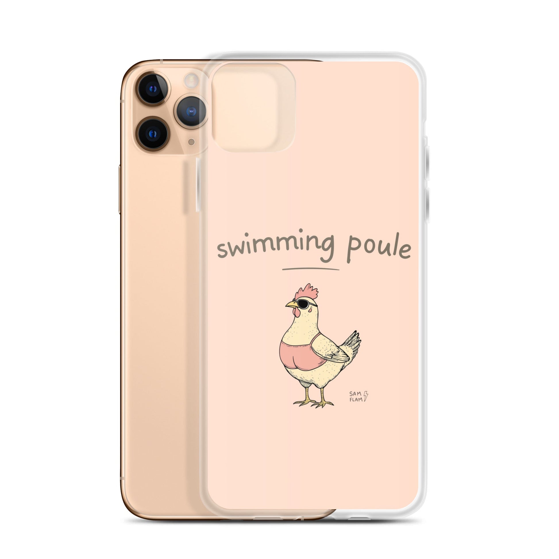 Clear Case for iPhone® "Swimming poule" - Sam Flam