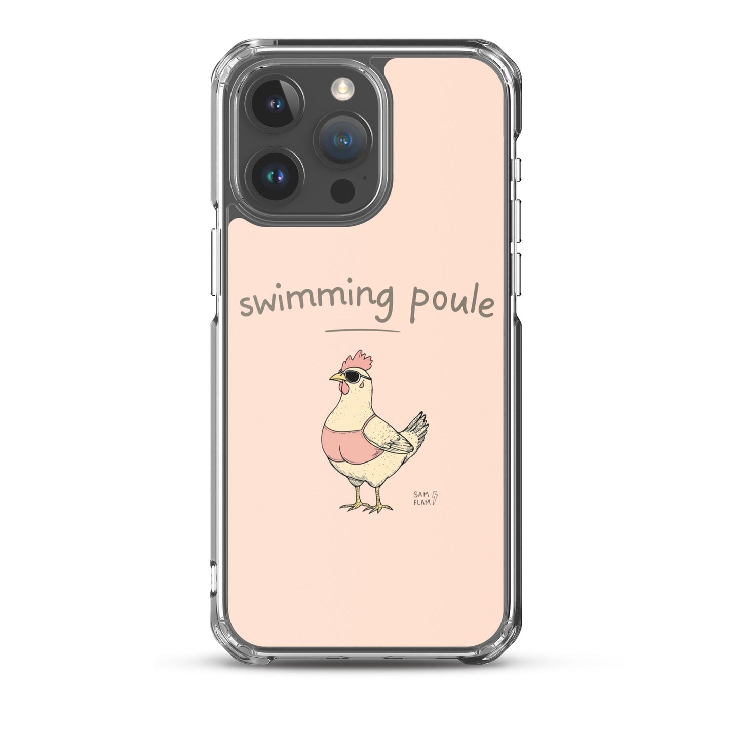 Clear Case for iPhone® "Swimming poule" - Sam Flam