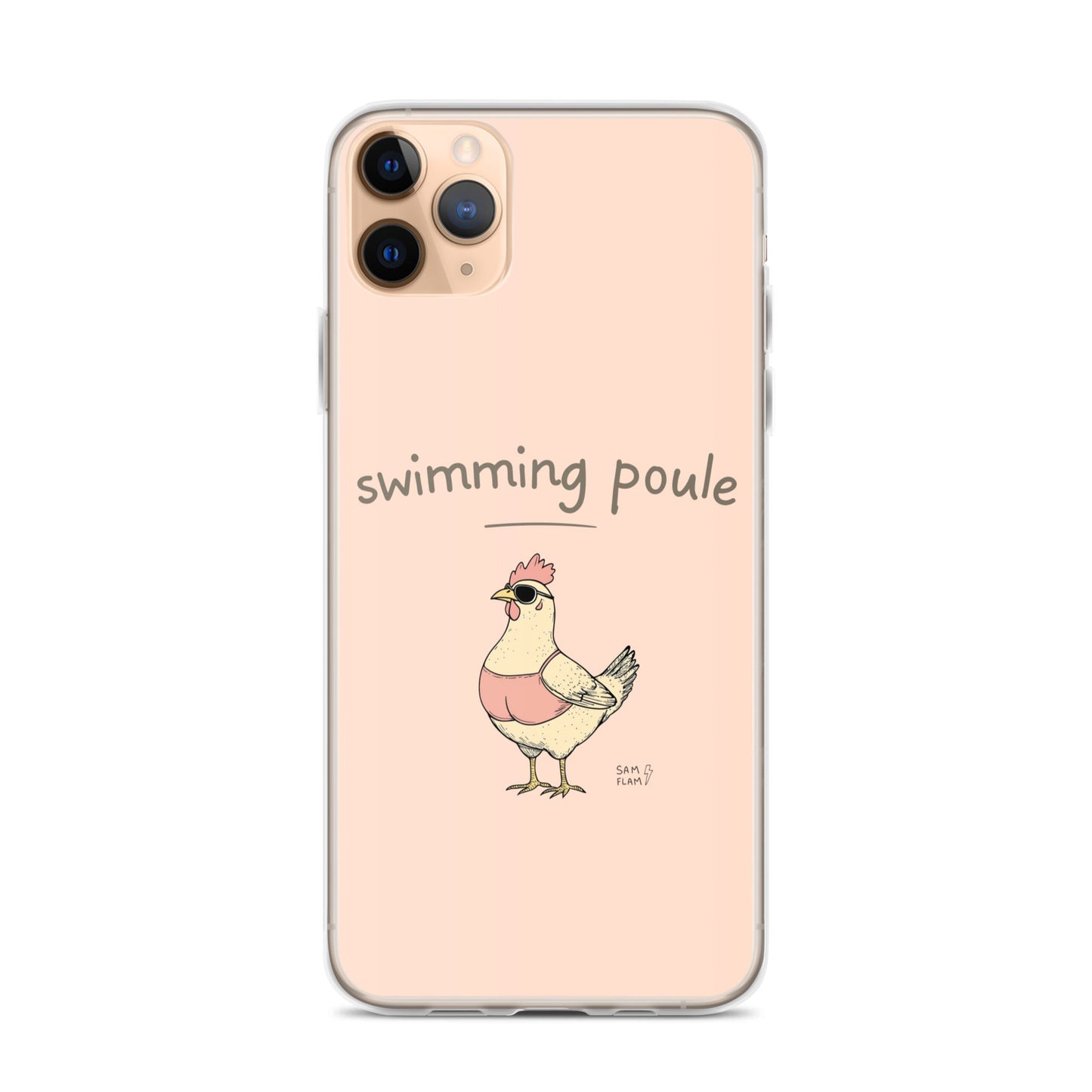 Clear Case for iPhone® "Swimming poule" - Sam Flam