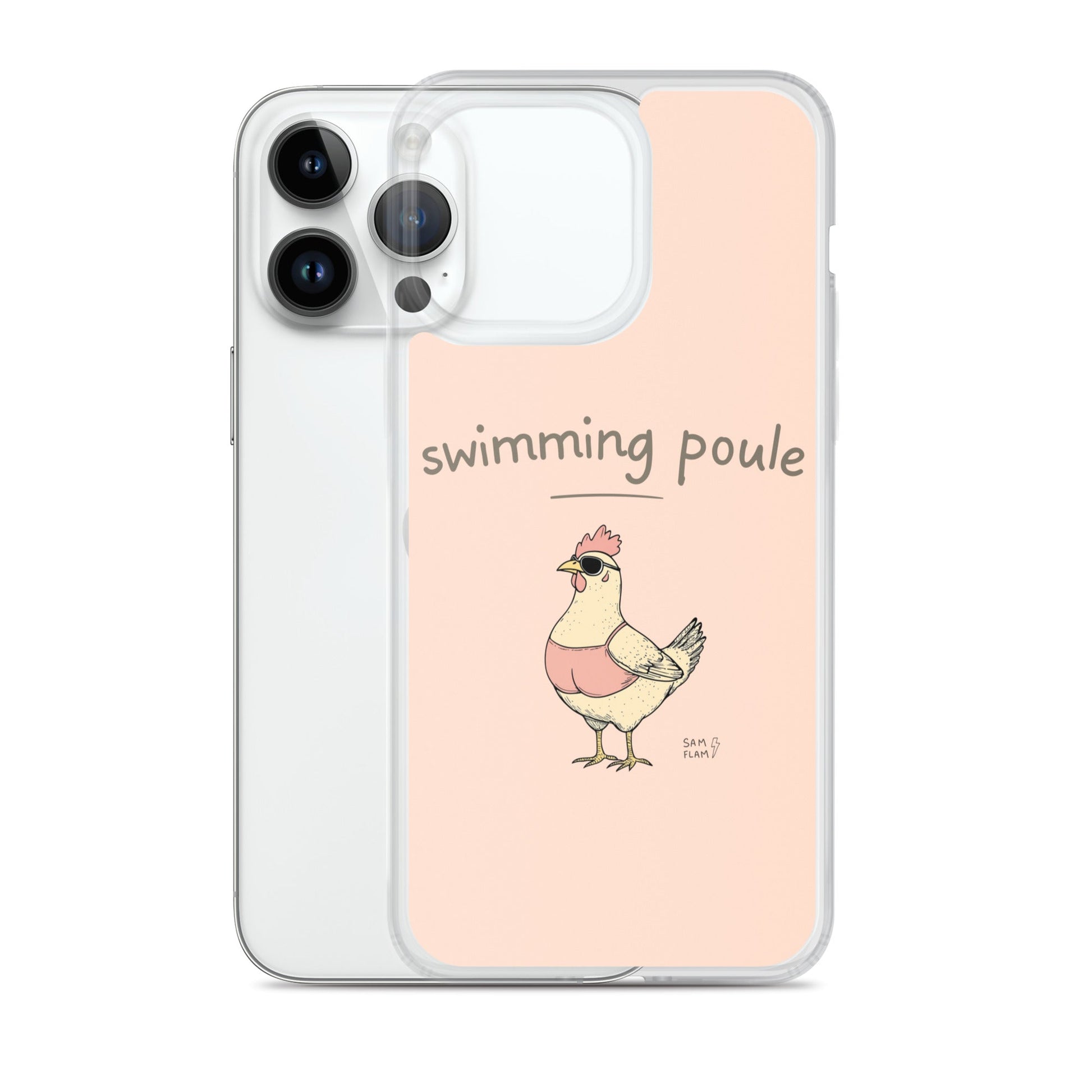 Clear Case for iPhone® "Swimming poule" - Sam Flam