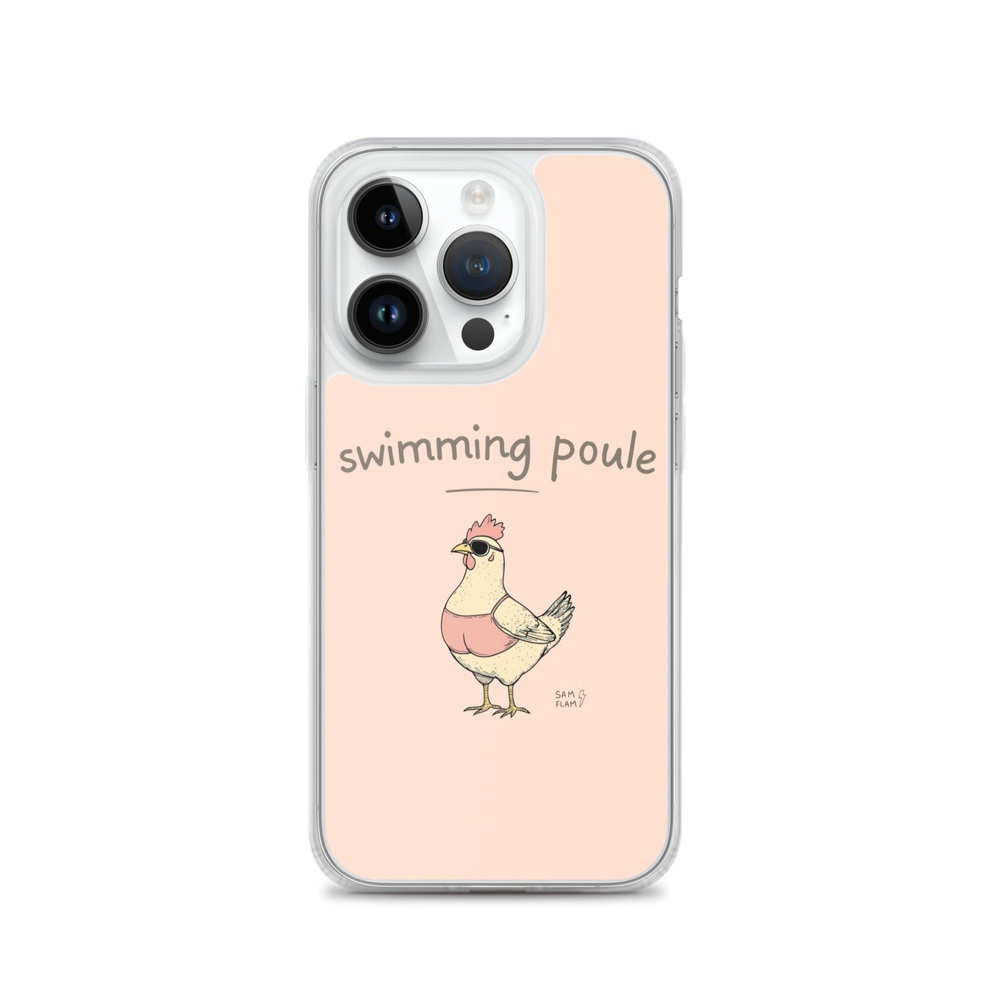 Clear Case for iPhone® "Swimming poule" - Sam Flam