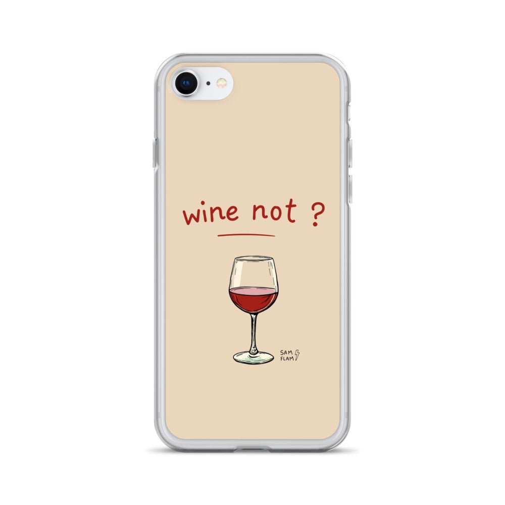 Clear Case for iPhone® "Wine not" - Sam Flam